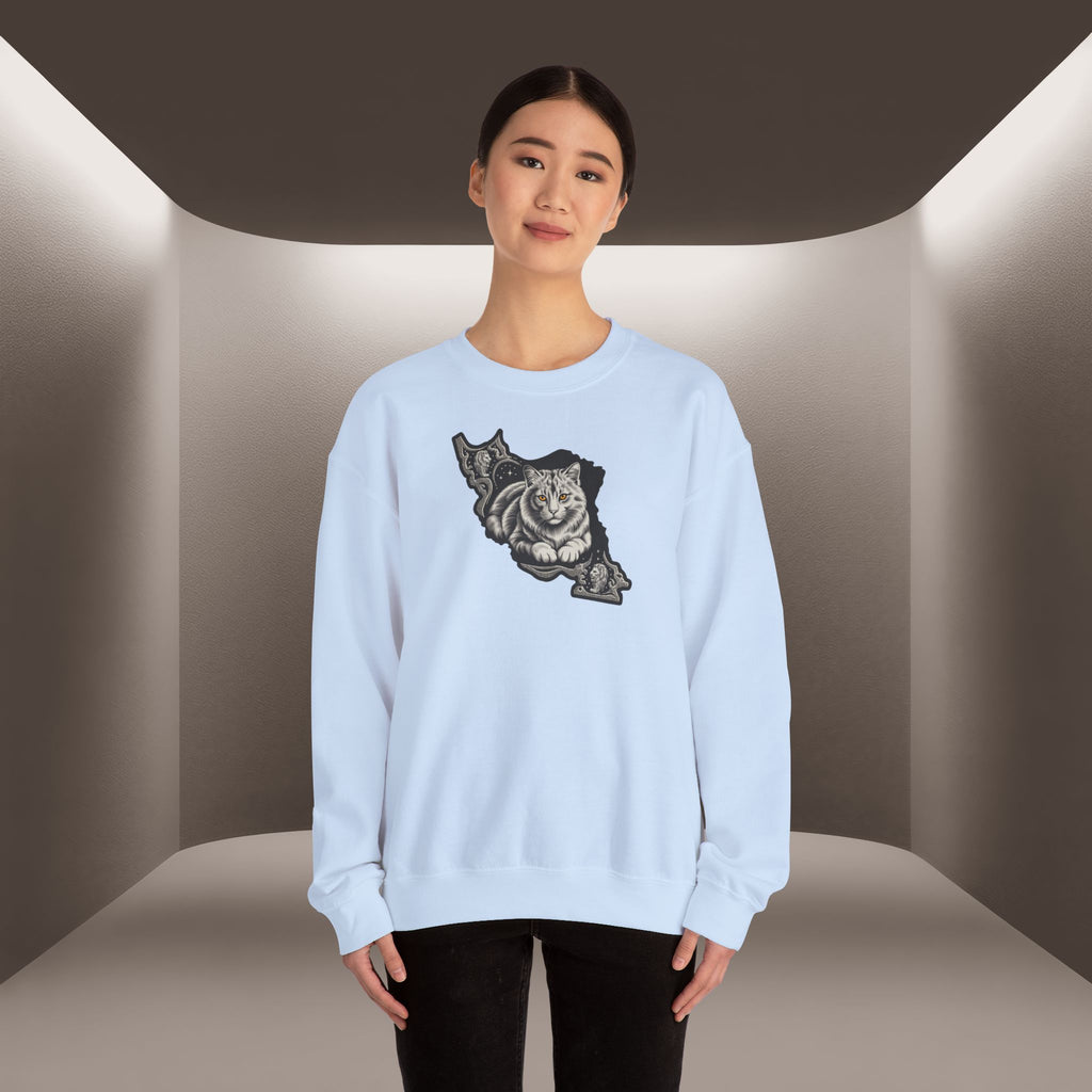 Persian Cat in a Persian Map design- unisex sweatshirt- Premium quality