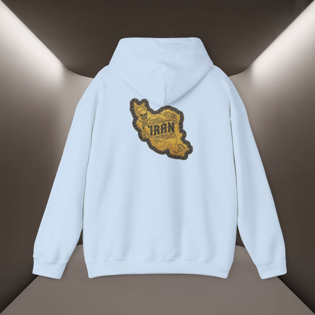Iran's map Patch Unisex Hooded sweatshirt" - Premium Quality