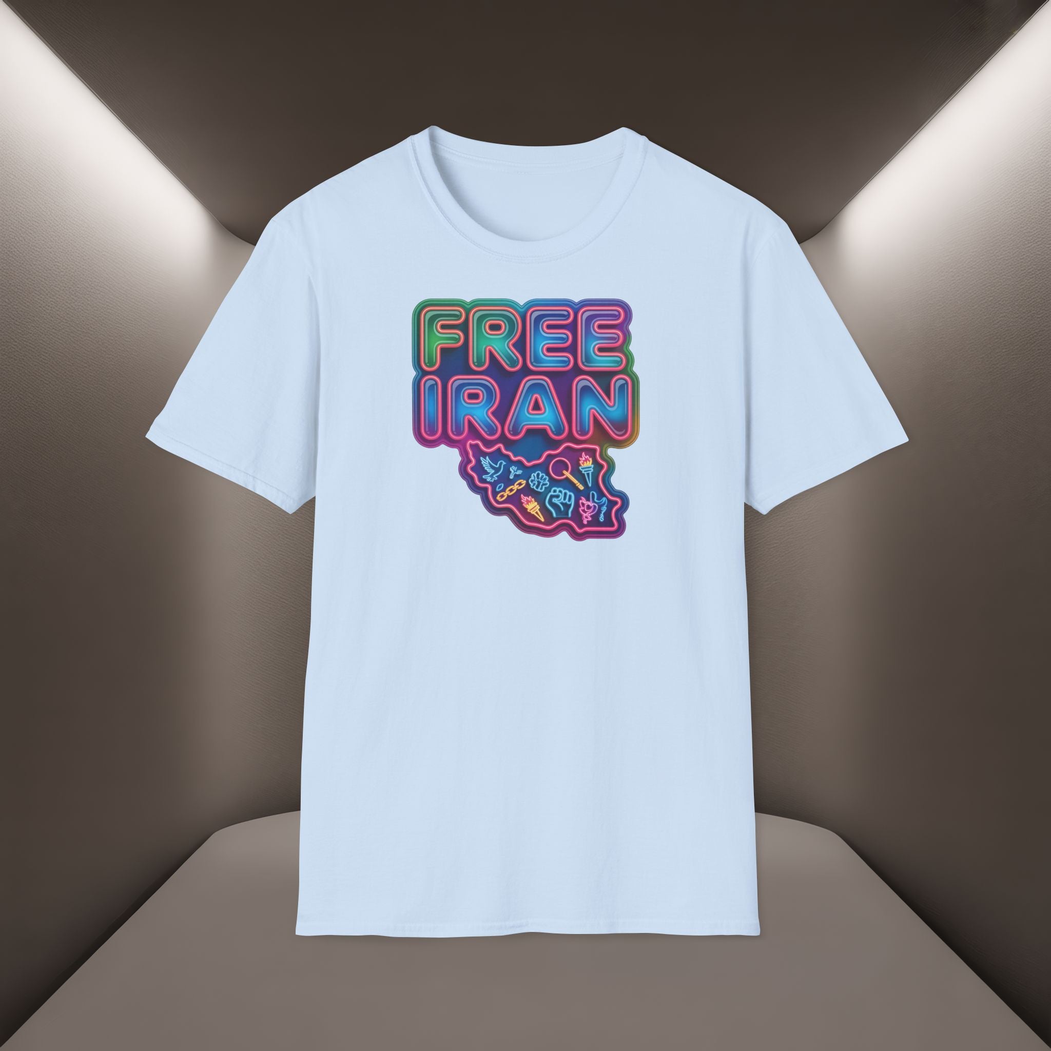 Free Iran T-Shirt — Neon Style, Premium Quality