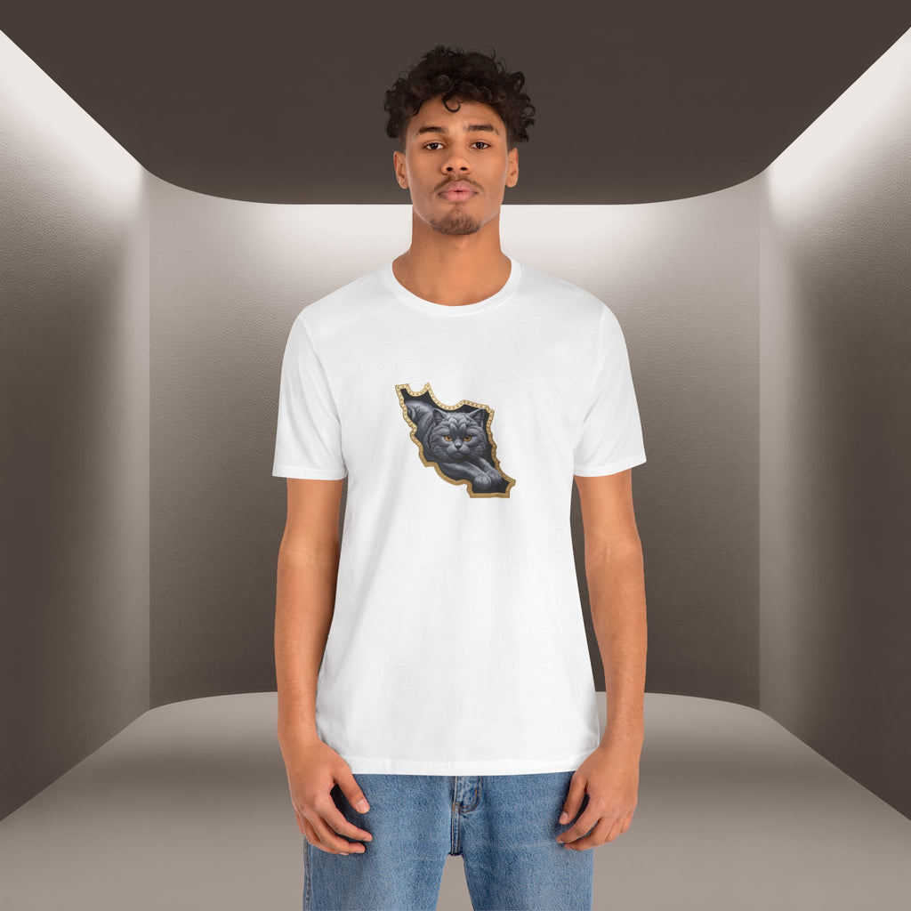 Persian Cat in a Persian Map Graphic design- unisex T-shirt- Premium quality