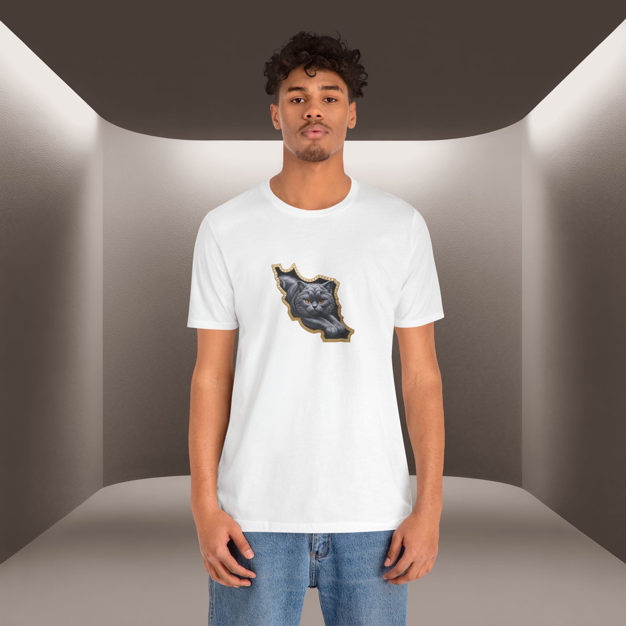 Persian Cat in a Persian Map Graphic design- unisex T-shirt- Premium quality