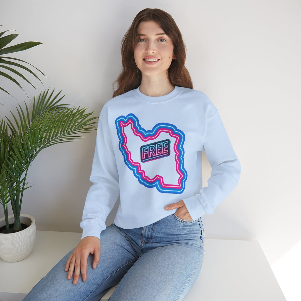 Free Iran Sweatshirt — Neon design - Premium Quality