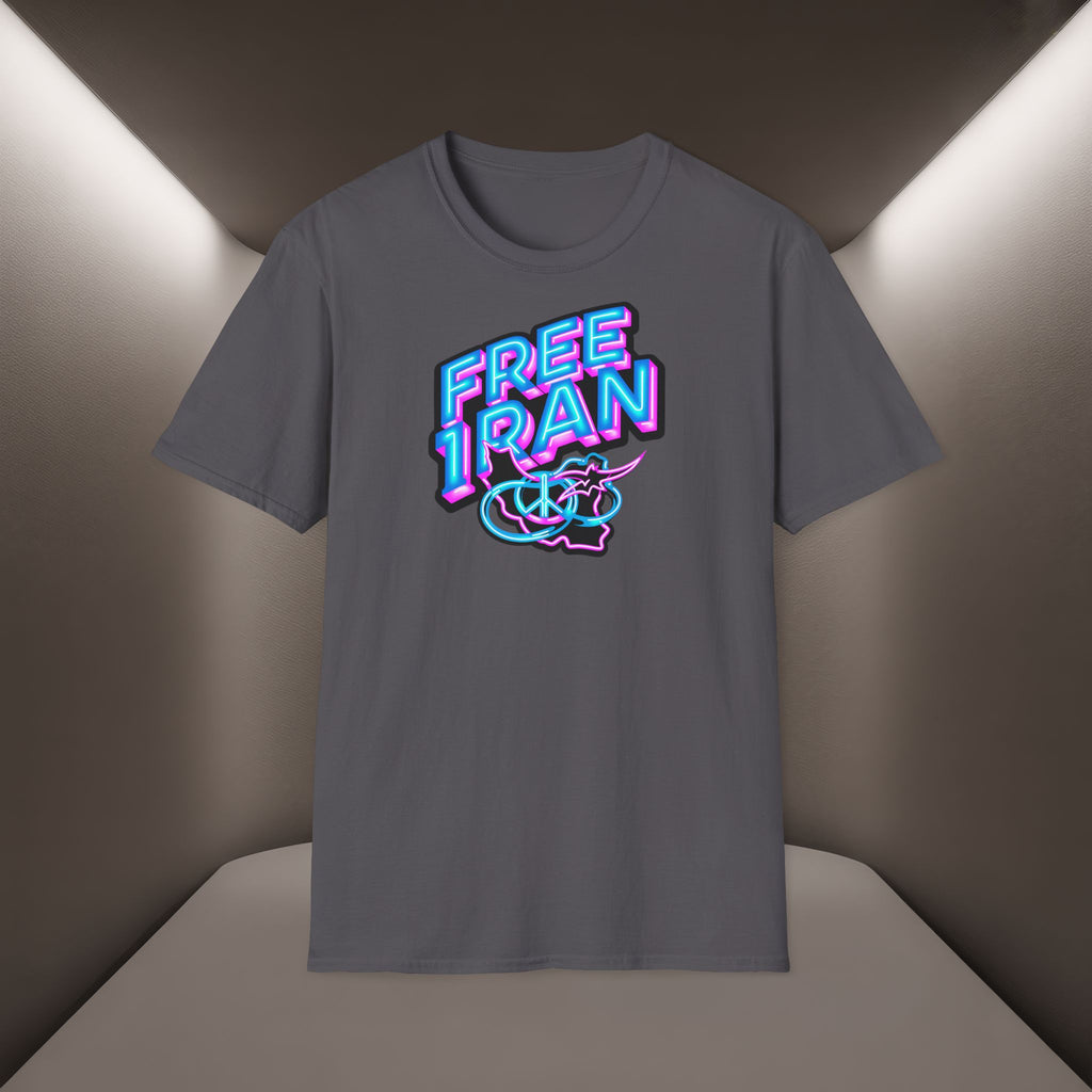 Free Iran T-Shirt — Neon design, Premium Quality