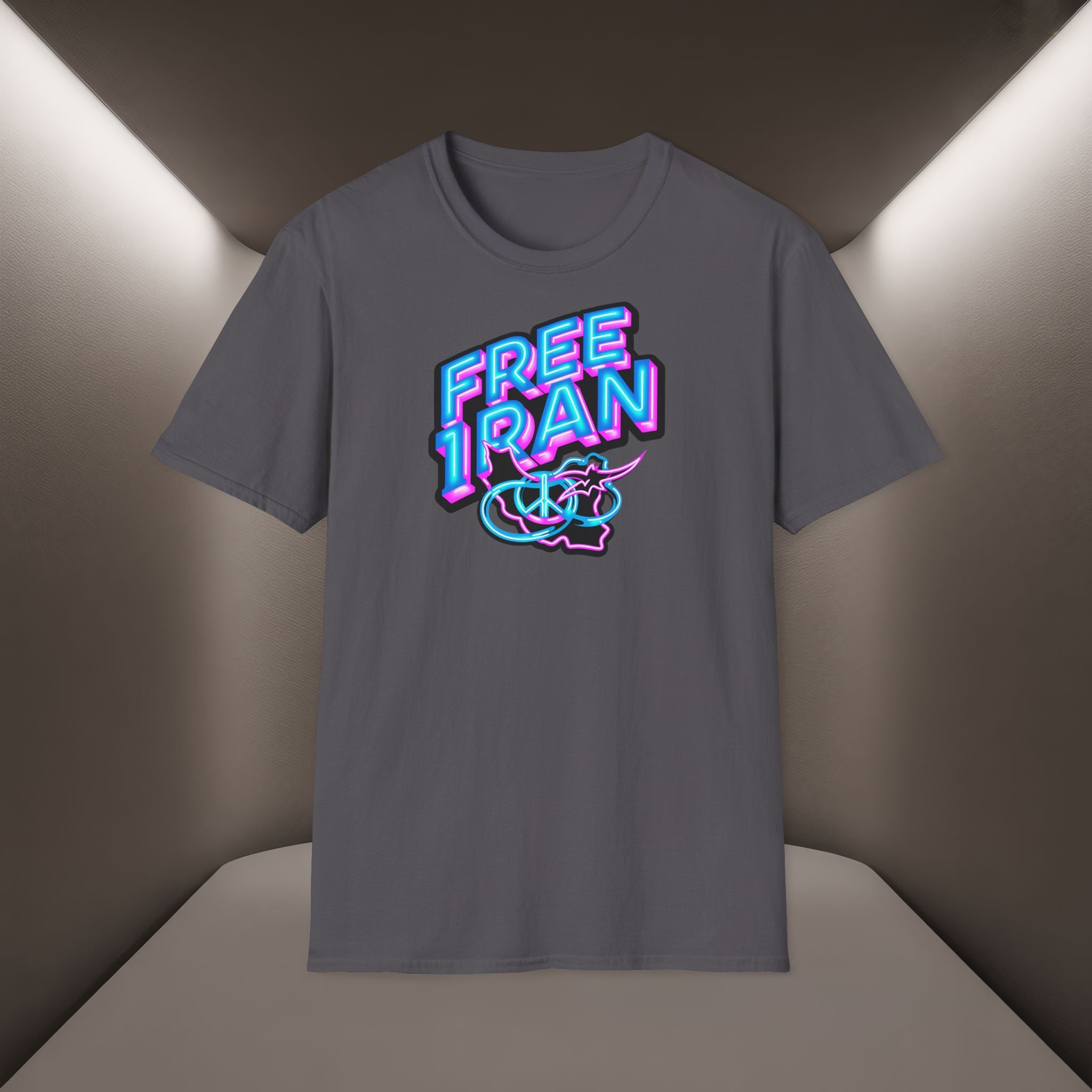 Free Iran T-Shirt — Neon design, Premium Quality