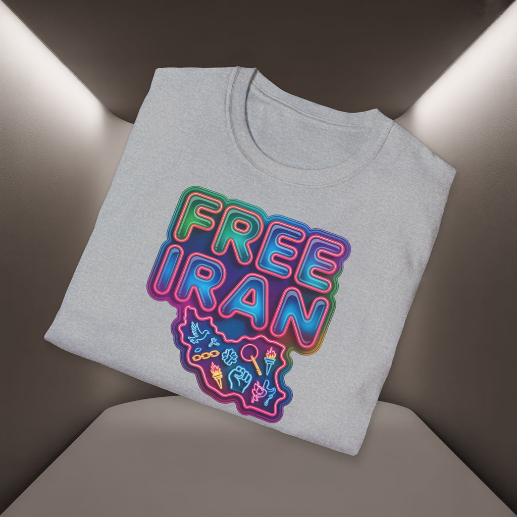 Free Iran T-Shirt — Neon Style, Premium Quality