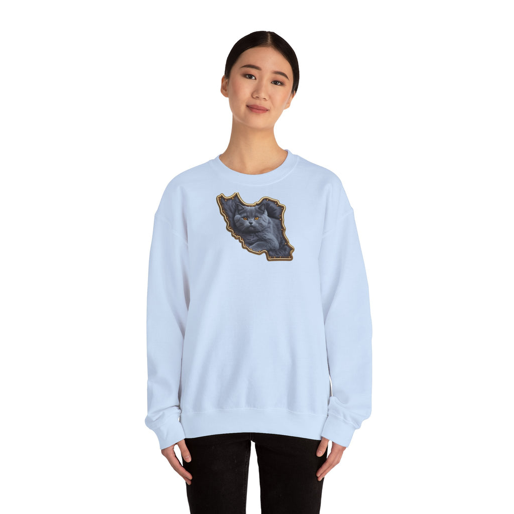 Persian cat & Persian Map Graphic Design Unisex Sweatshirt — Premium quality