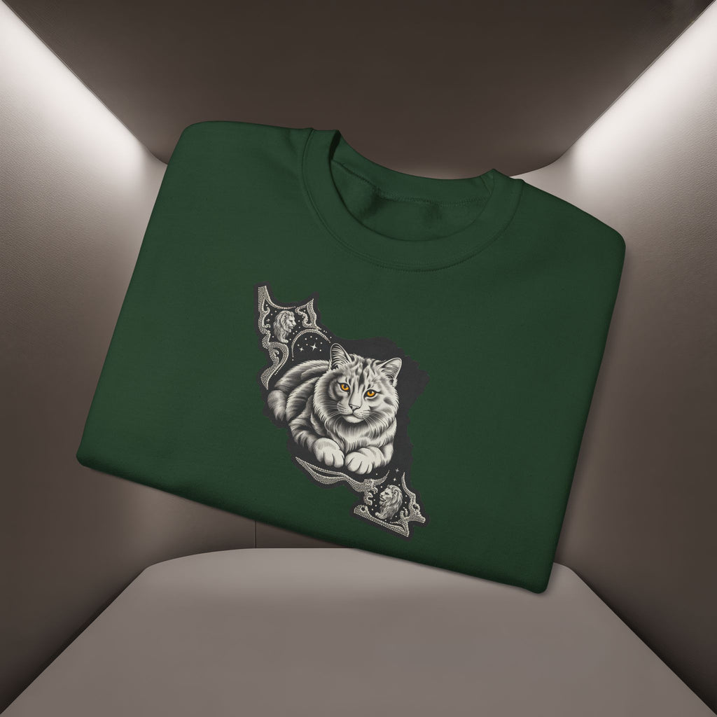 Persian Cat in a Persian Map design- unisex sweatshirt- Premium quality