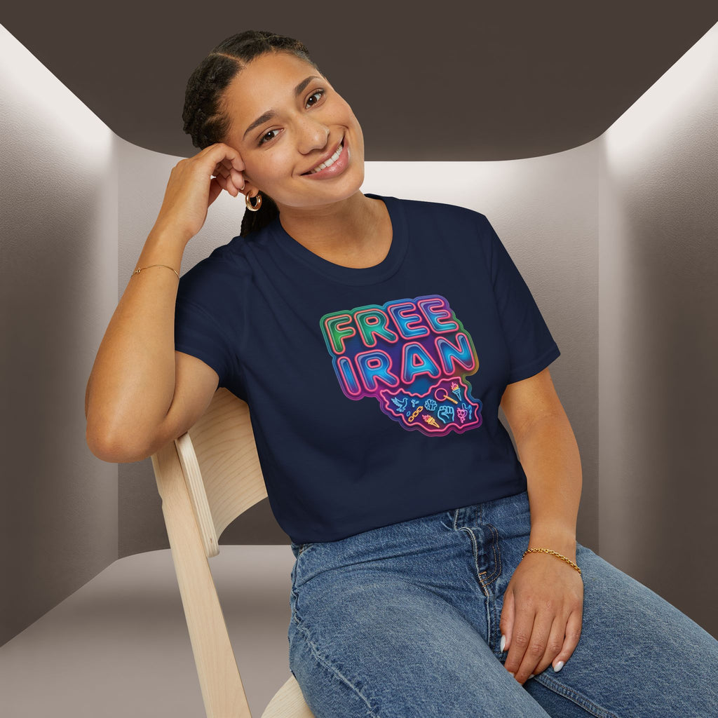 Free Iran T-Shirt — Neon Style, Premium Quality