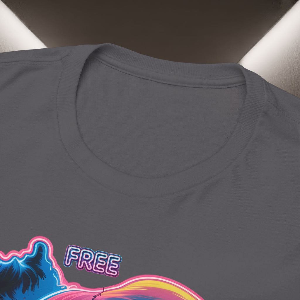 Neon Skull in Iran's map shape T-Shirt — Premium Quality
