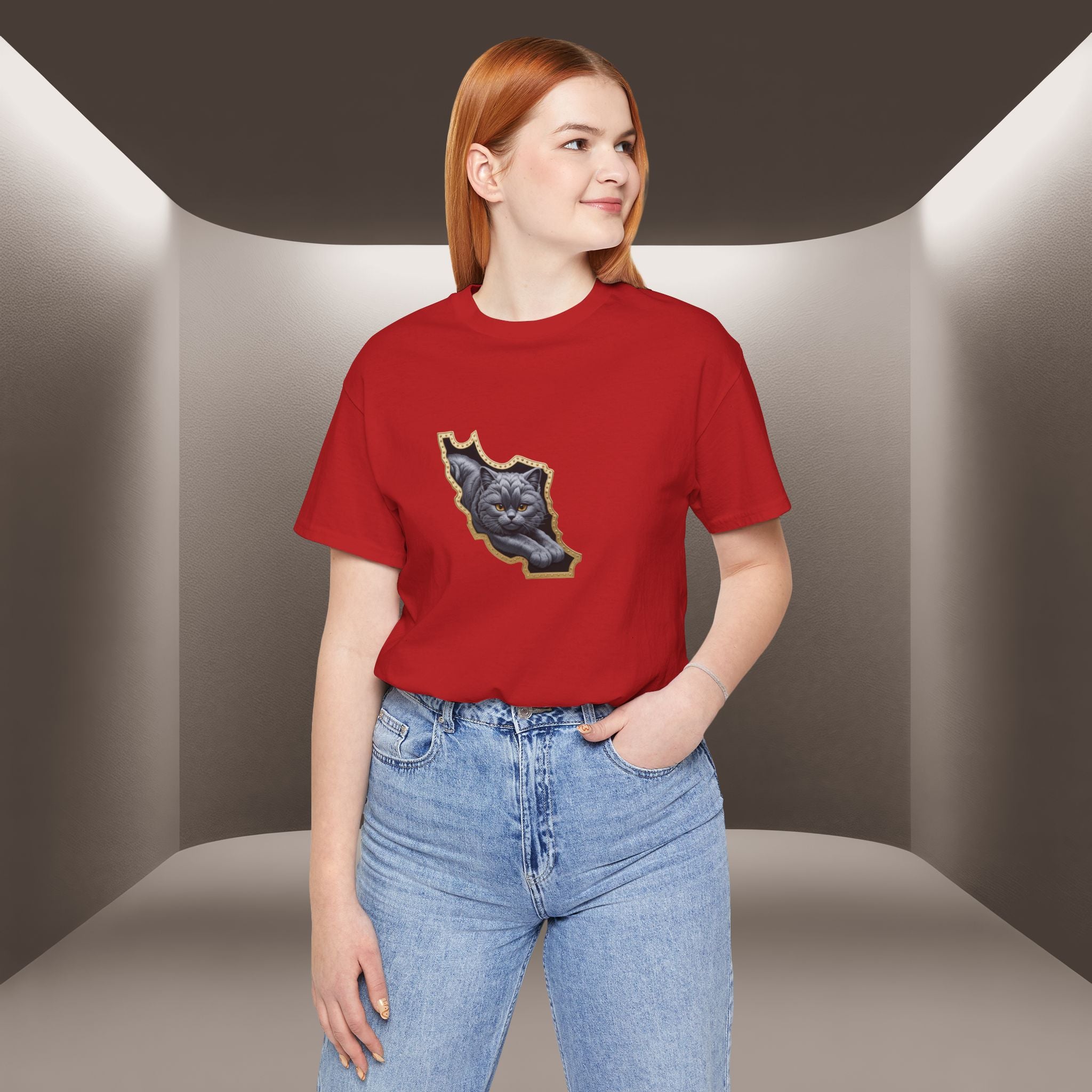 Persian Cat in a Persian Map Graphic design- unisex T-shirt- Premium quality