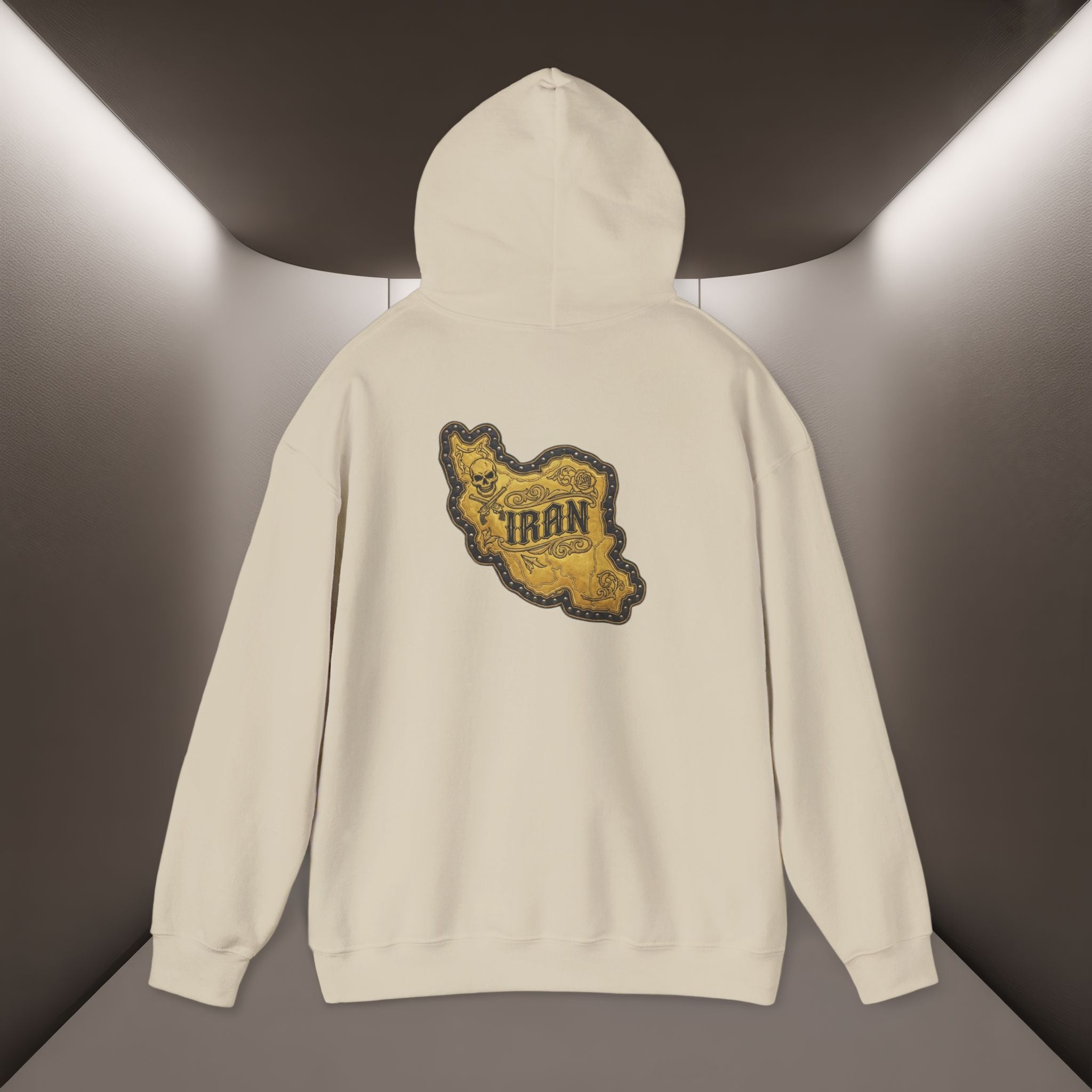 Iran's map Patch Unisex Hooded sweatshirt" - Premium Quality
