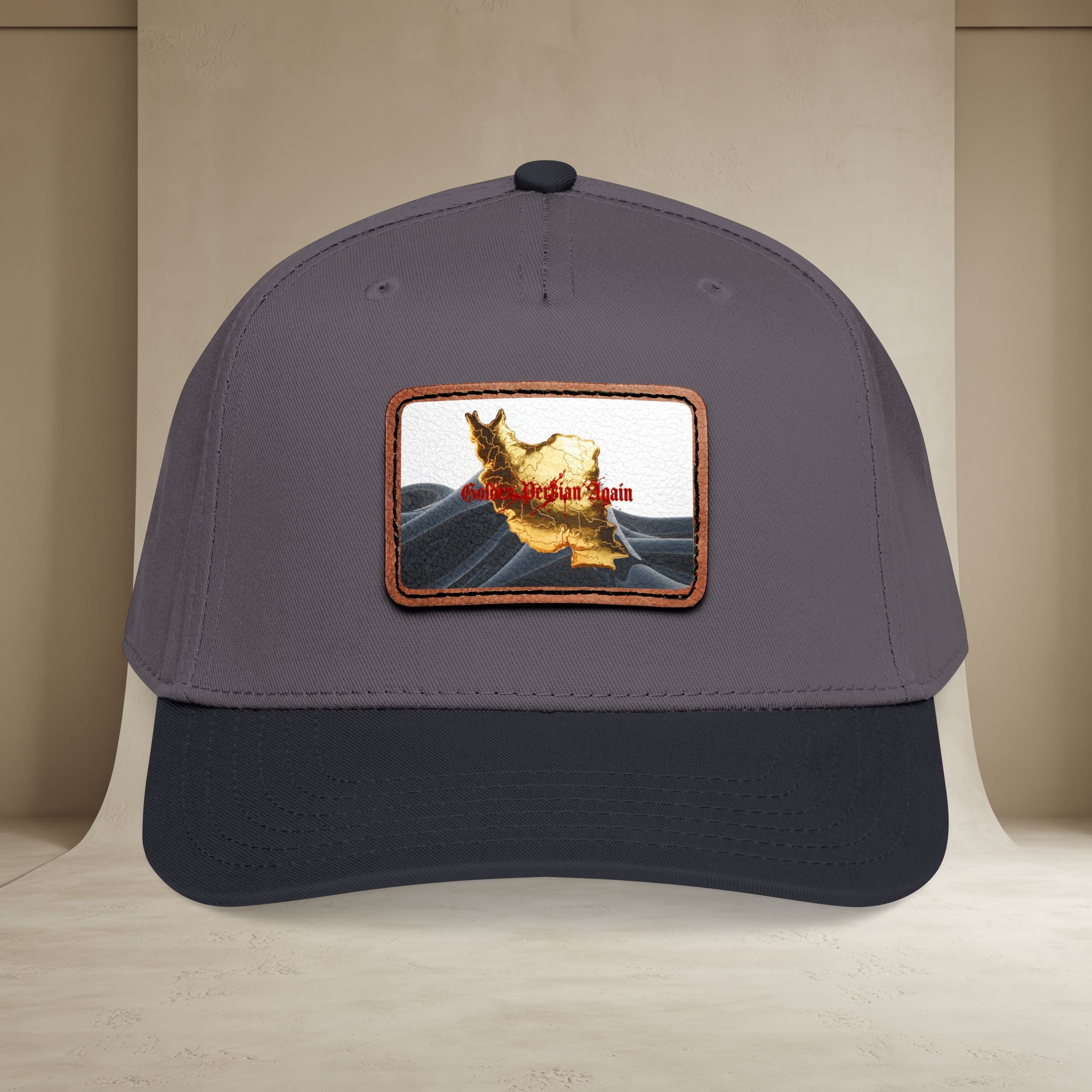 Golden Persian again Map Baseball Cap, Unisex