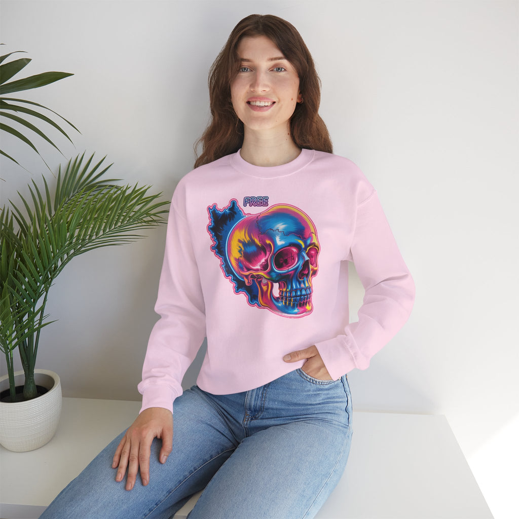 Skull in Iran's map shape Sweatshirt-Unisex, Premium Quality