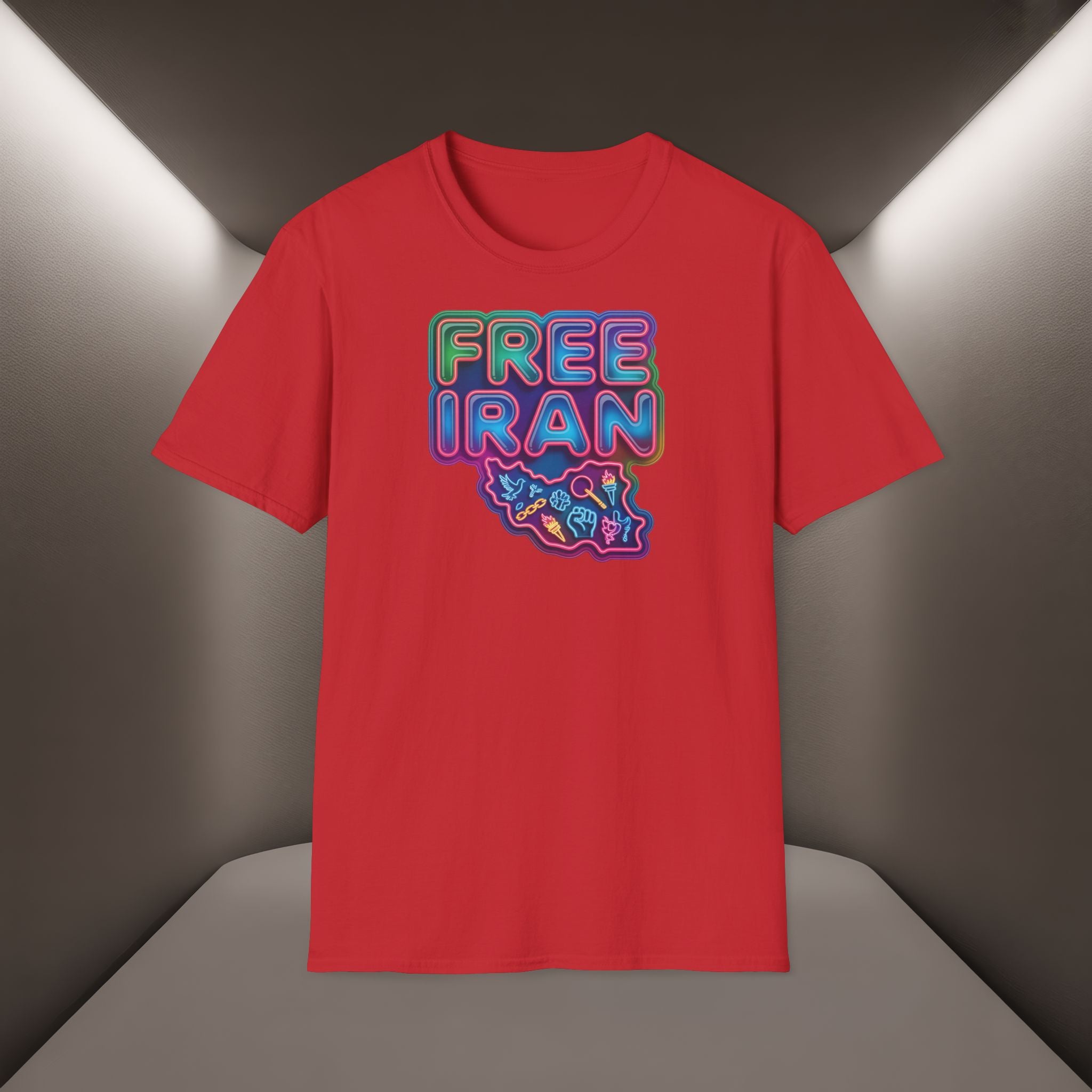 Free Iran T-Shirt — Neon Style, Premium Quality
