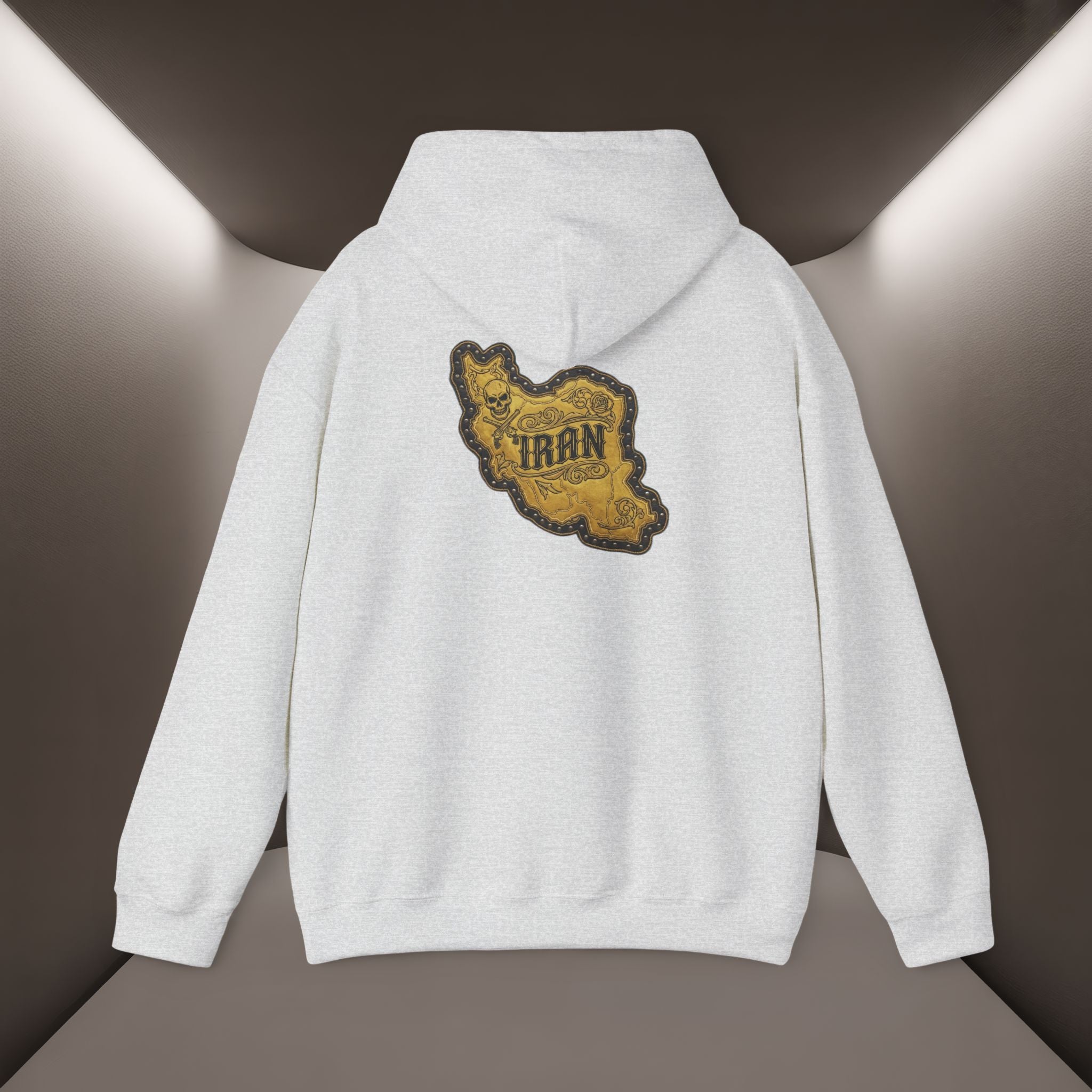 Iran's map Patch Unisex Hooded sweatshirt" - Premium Quality