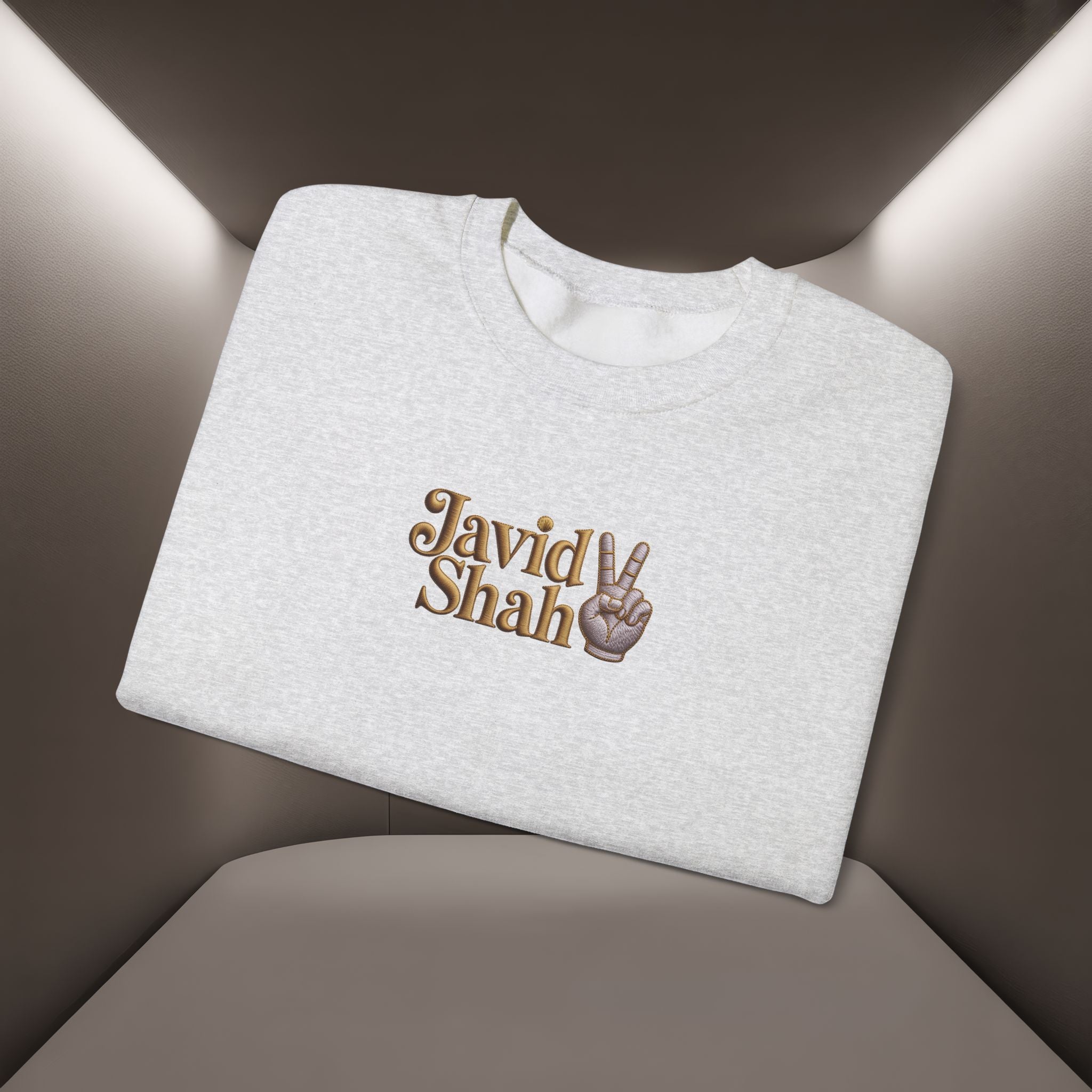 Javid Shah Peace Sign printed Sweatshirt — Vintage Script Logo Crewneck