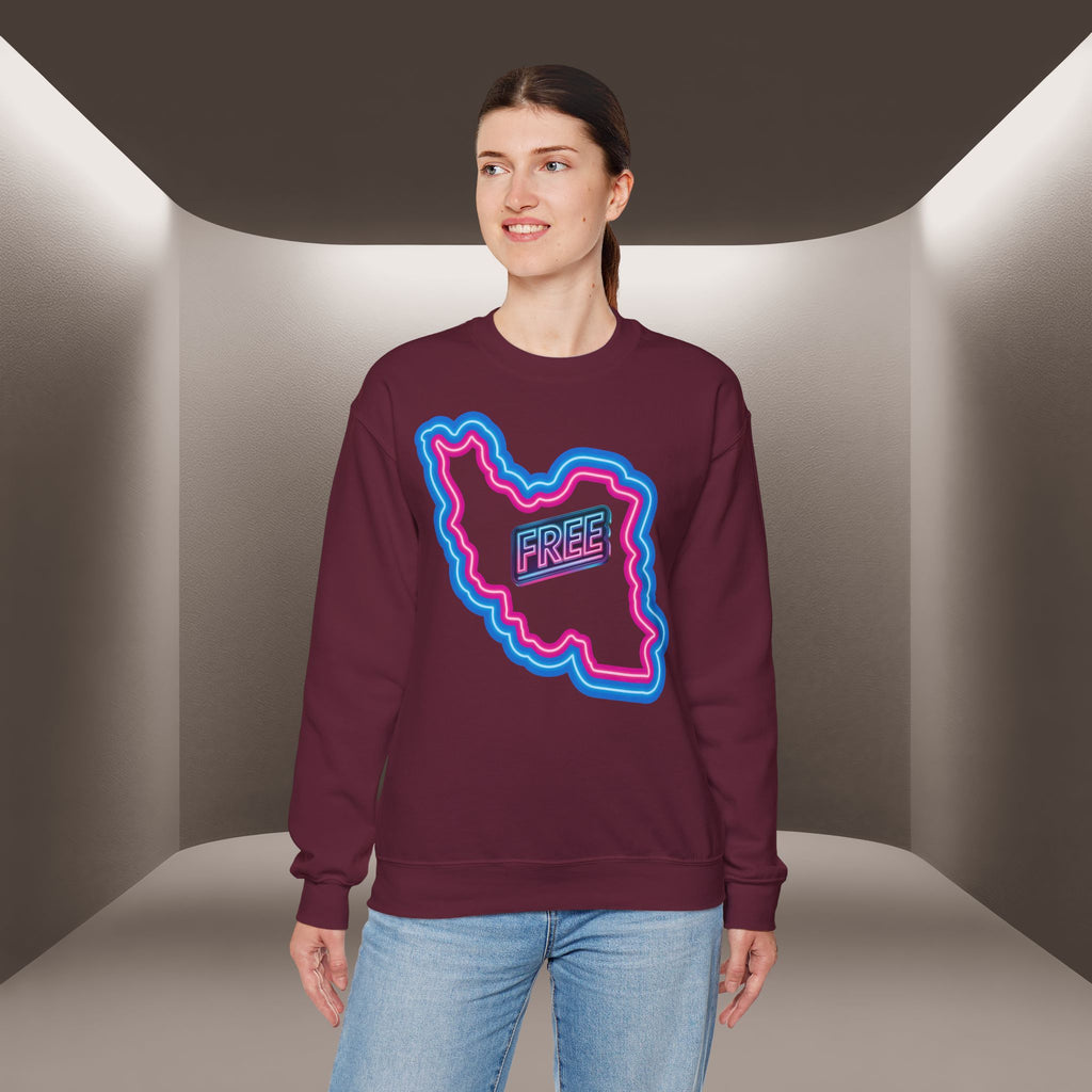 Free Iran Sweatshirt — Neon design - Premium Quality