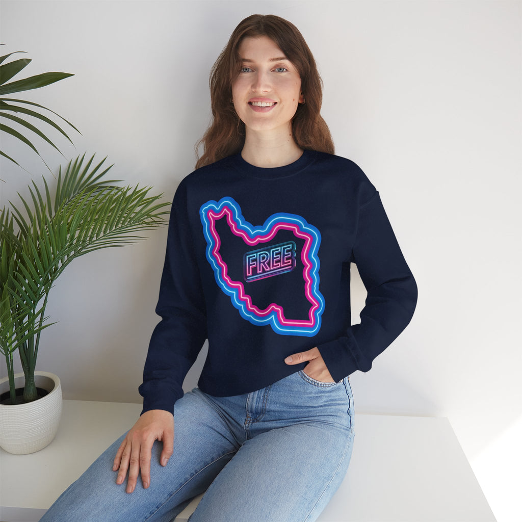Free Iran Sweatshirt — Neon design - Premium Quality