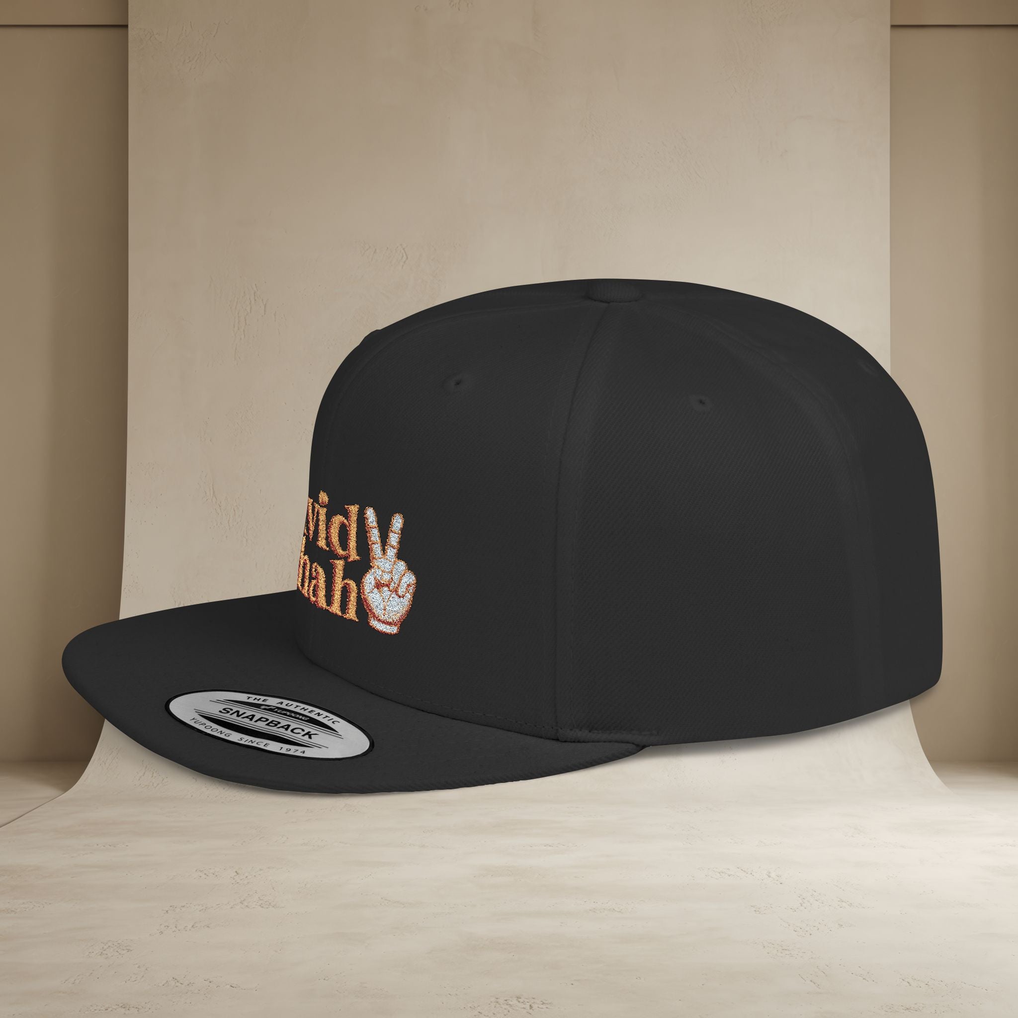 Javid Shah Embroidered Snapback Hat — (GoldoOzi)