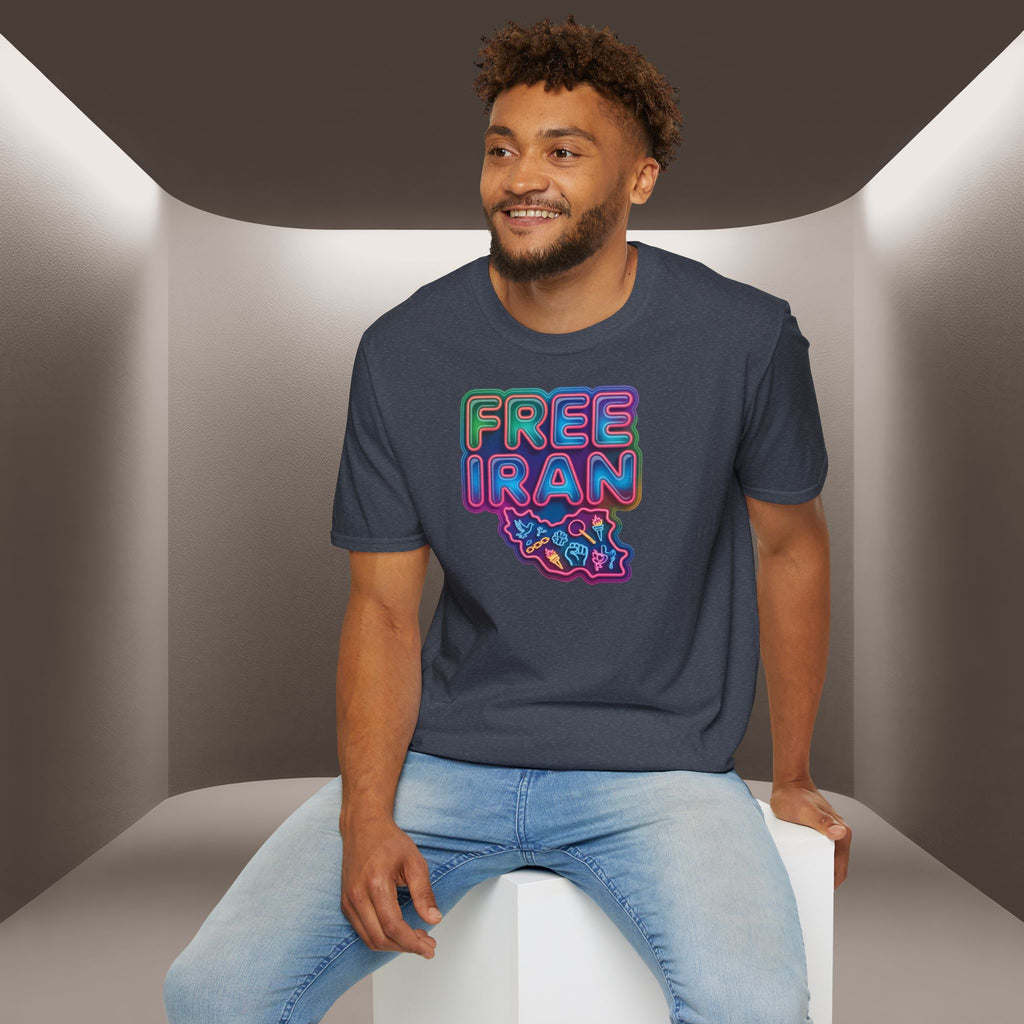 Free Iran T-Shirt — Neon Style, Premium Quality