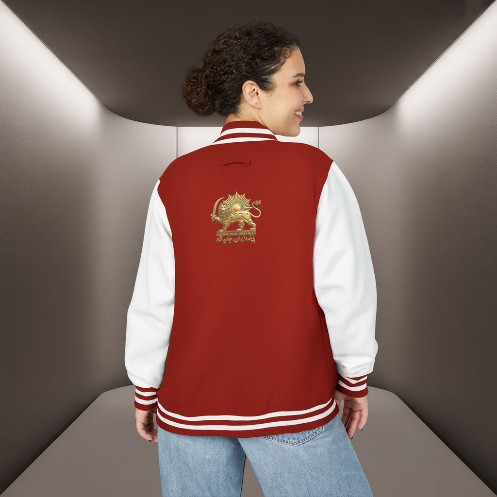 "Payande Iran JAVID SHAH" embroidered JACKET — PERSIAN VIBEY STYLE JACKET ( Goldoozi)