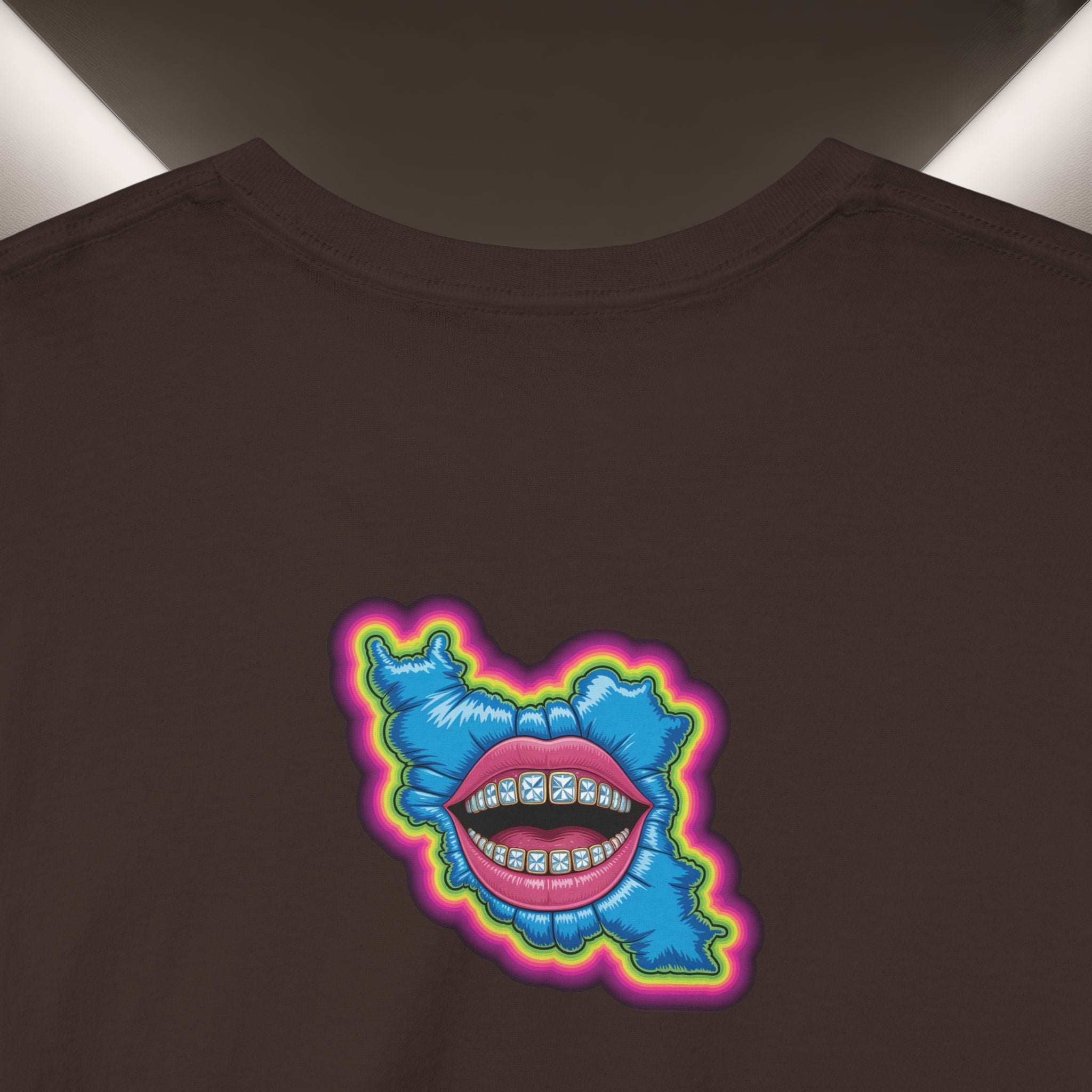 Neon Skull in Iran's map shape T-Shirt — Premium Quality