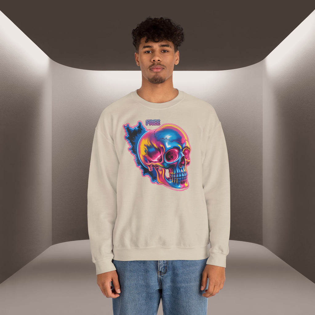 Skull in Iran's map shape Sweatshirt-Unisex, Premium Quality