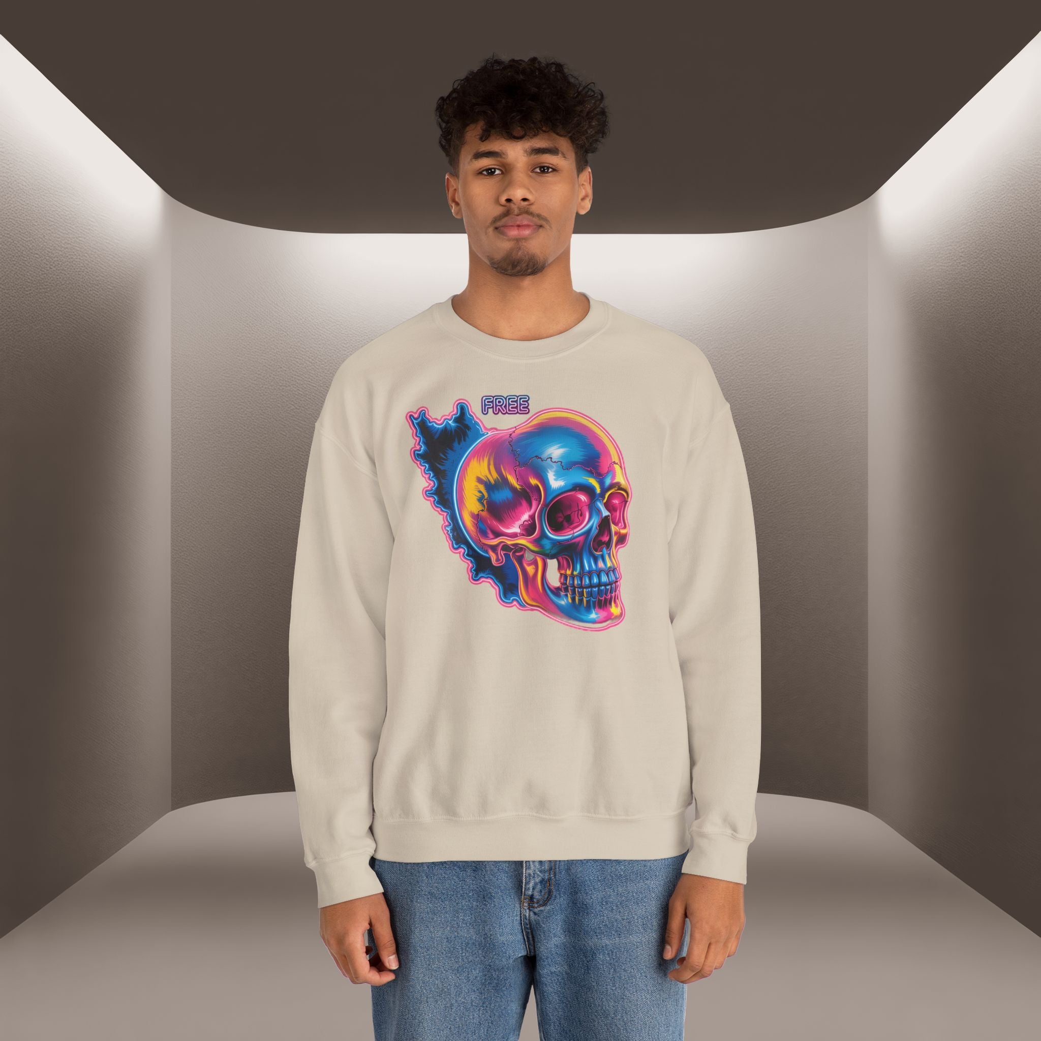 Skull in Iran's map shape Sweatshirt-Unisex, Premium Quality