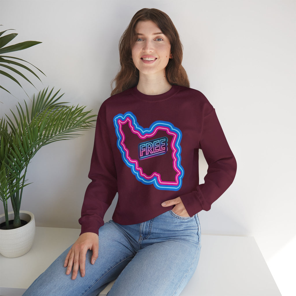 Free Iran Sweatshirt — Neon design - Premium Quality