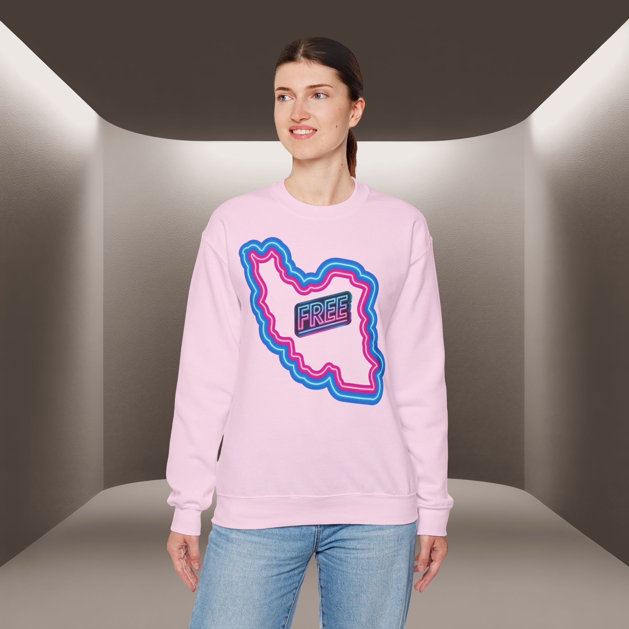 Free Iran Sweatshirt — Neon design - Premium Quality