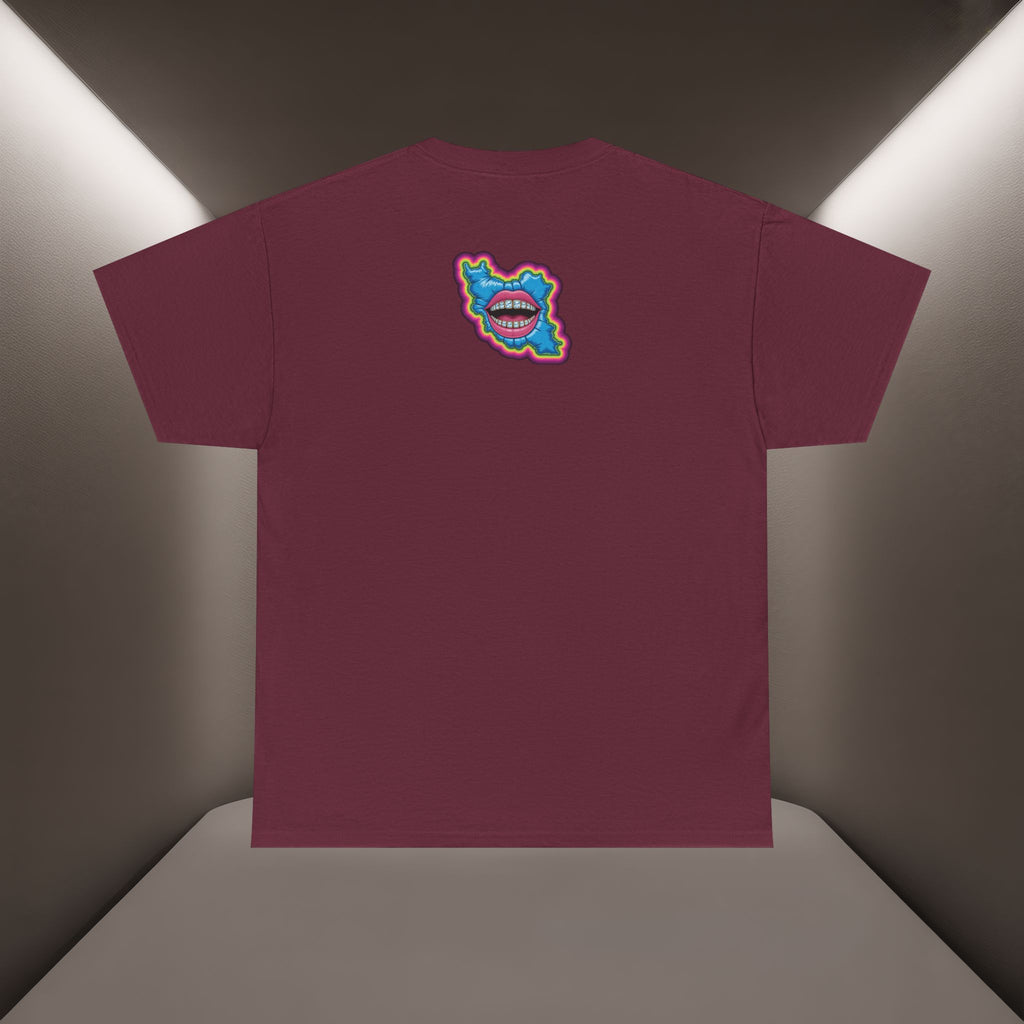 Neon Skull in Iran's map shape T-Shirt — Premium Quality