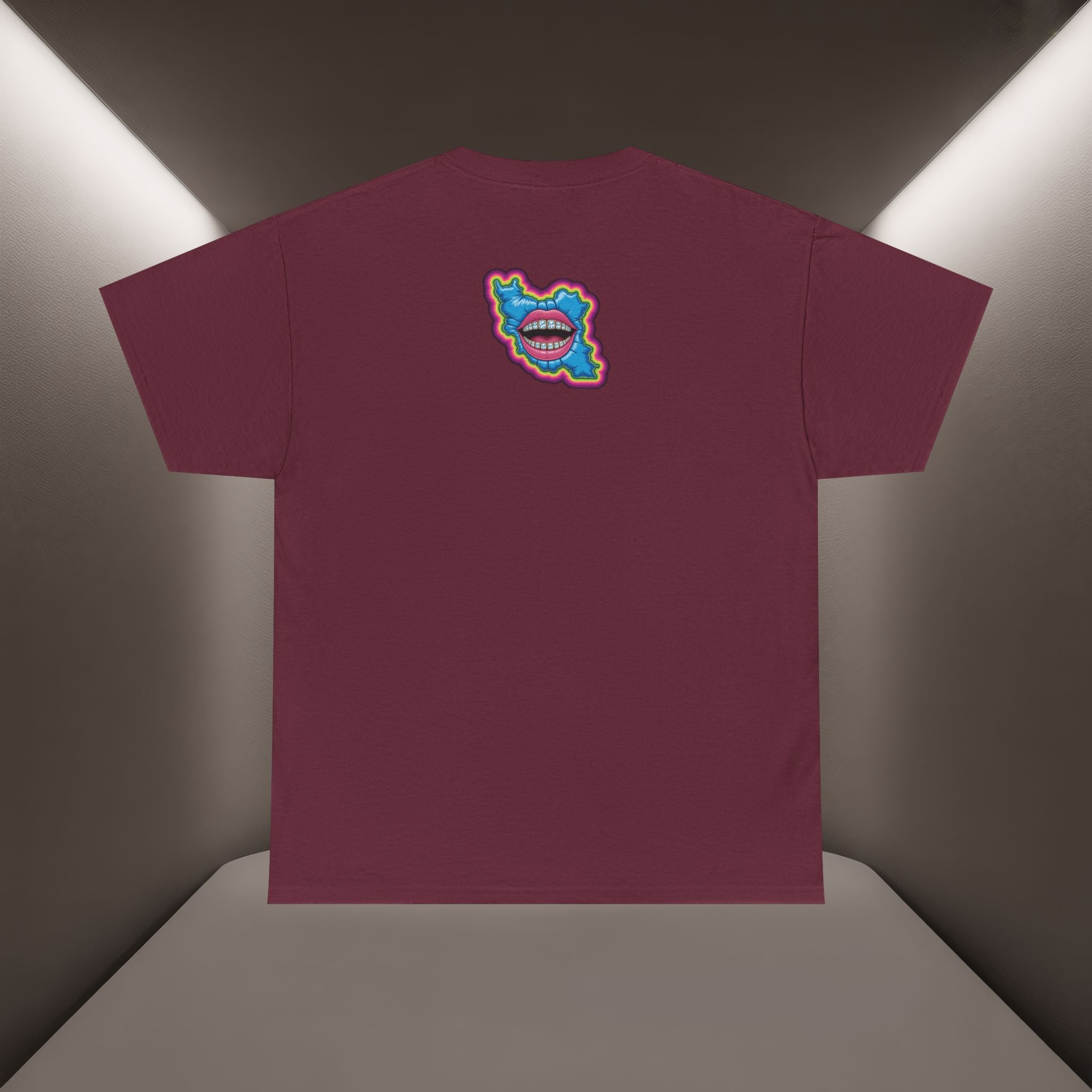 Neon Skull in Iran's map shape T-Shirt — Premium Quality