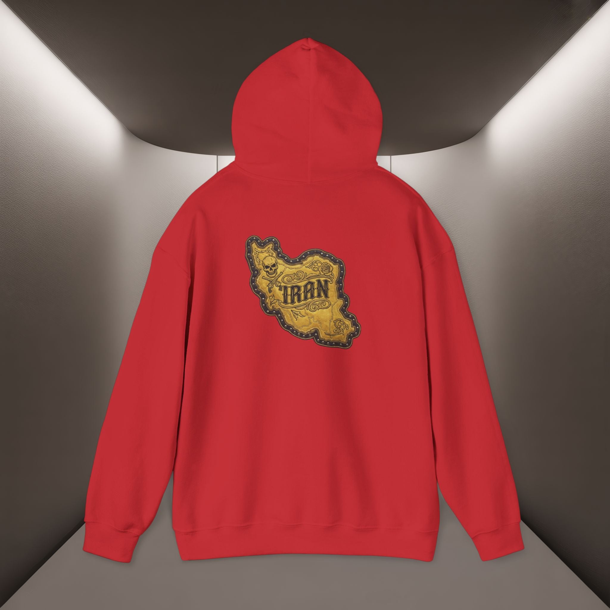 Iran's map Patch Unisex Hooded sweatshirt" - Premium Quality
