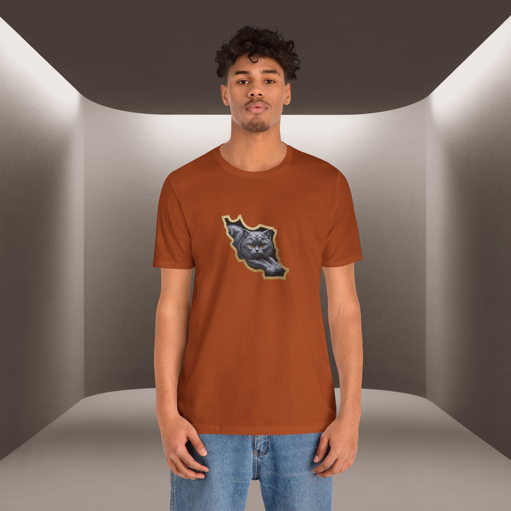 Persian Cat in a Persian Map Graphic design- unisex T-shirt- Premium quality