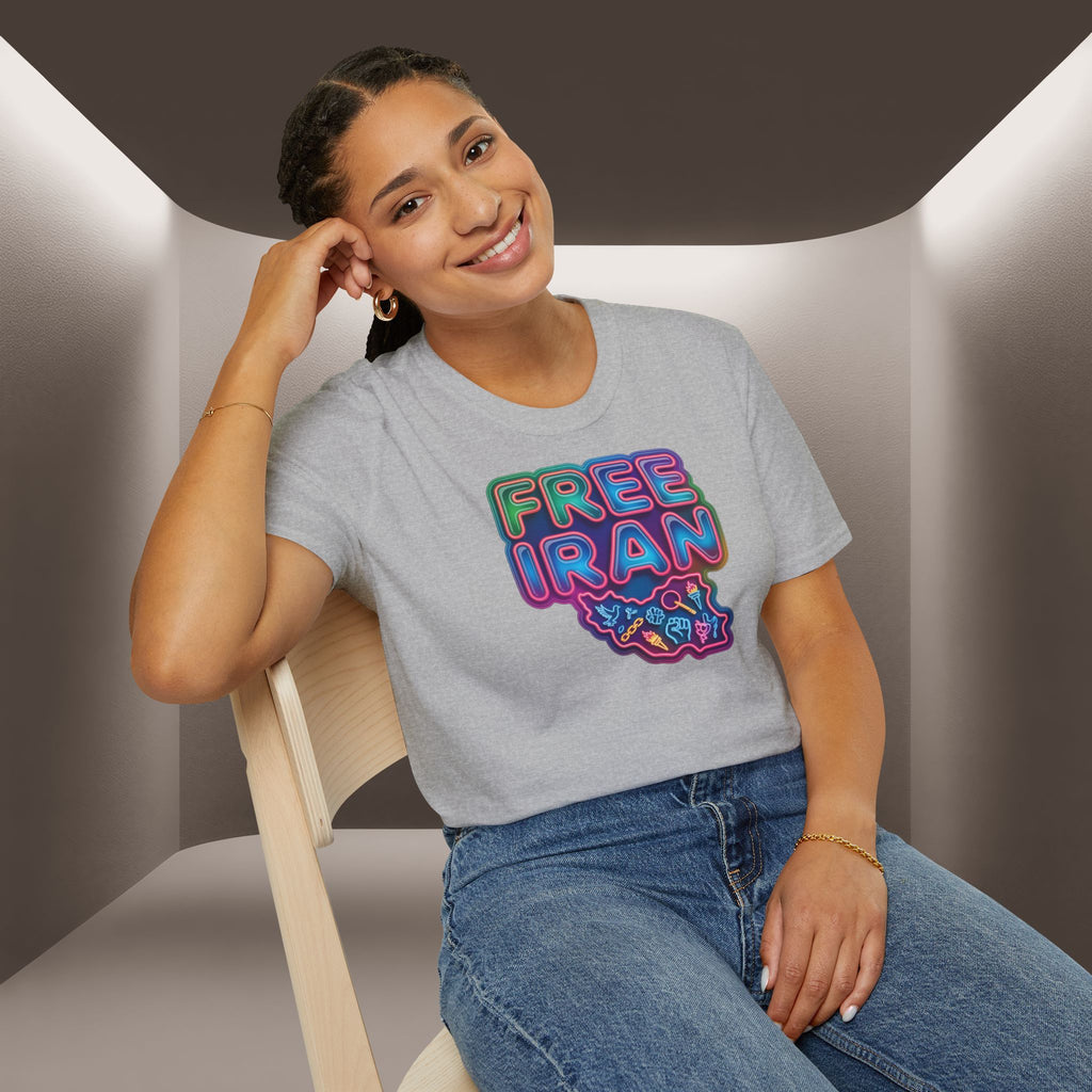 Free Iran T-Shirt — Neon Style, Premium Quality