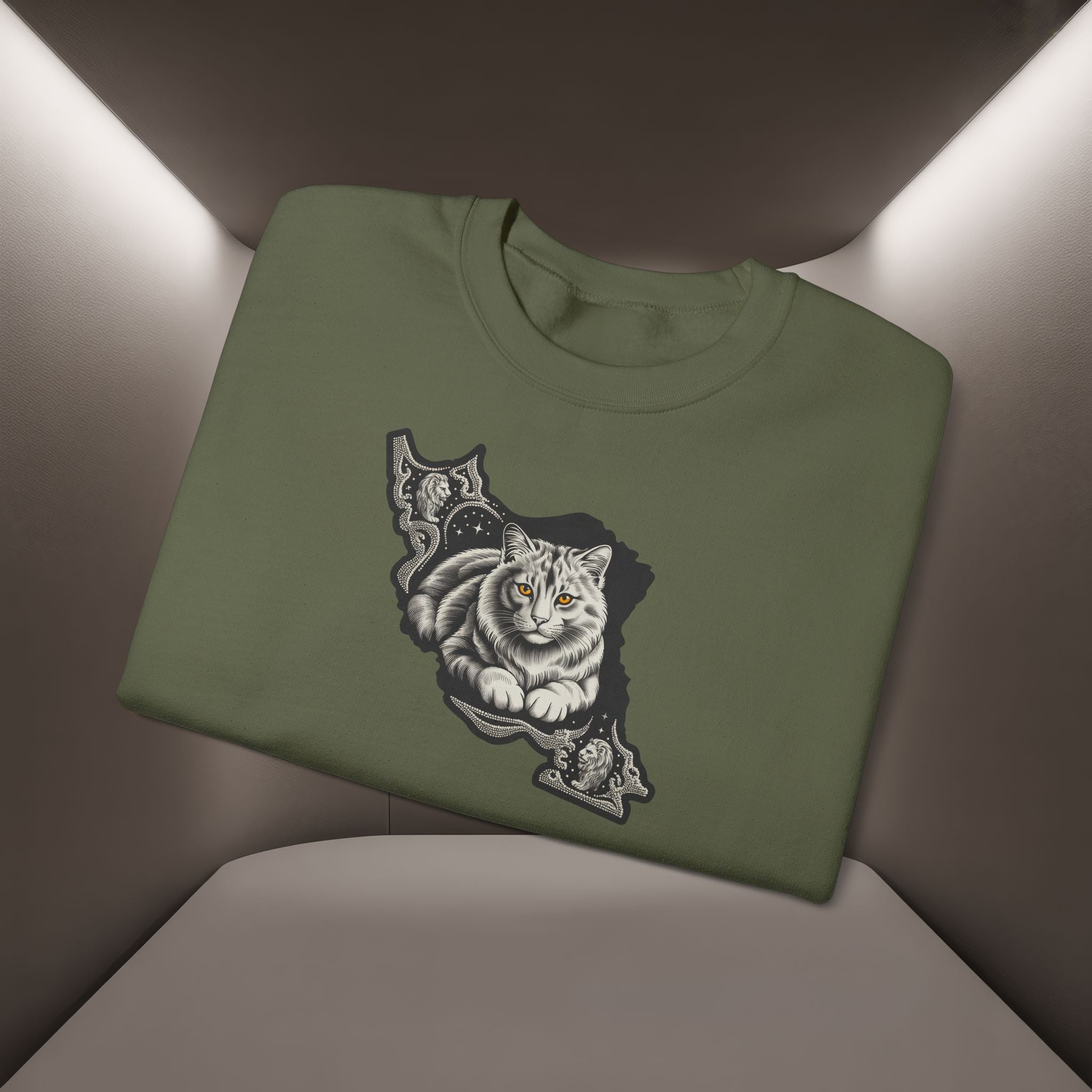 Persian Cat in a Persian Map design- unisex sweatshirt- Premium quality