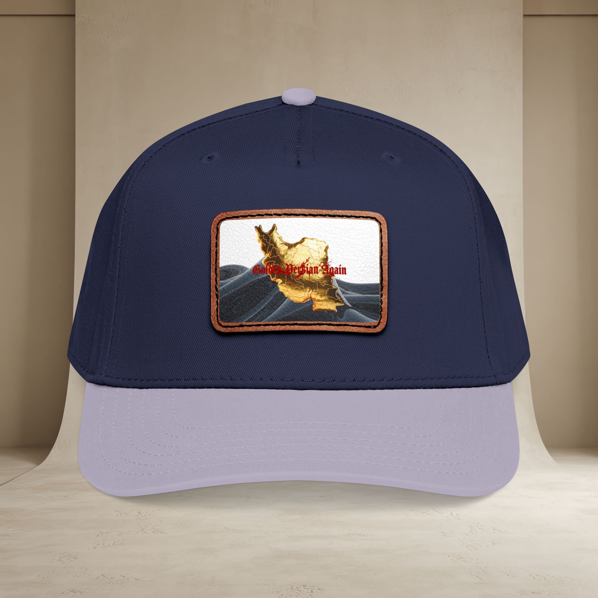 Golden Persian again Map Baseball Cap, Unisex