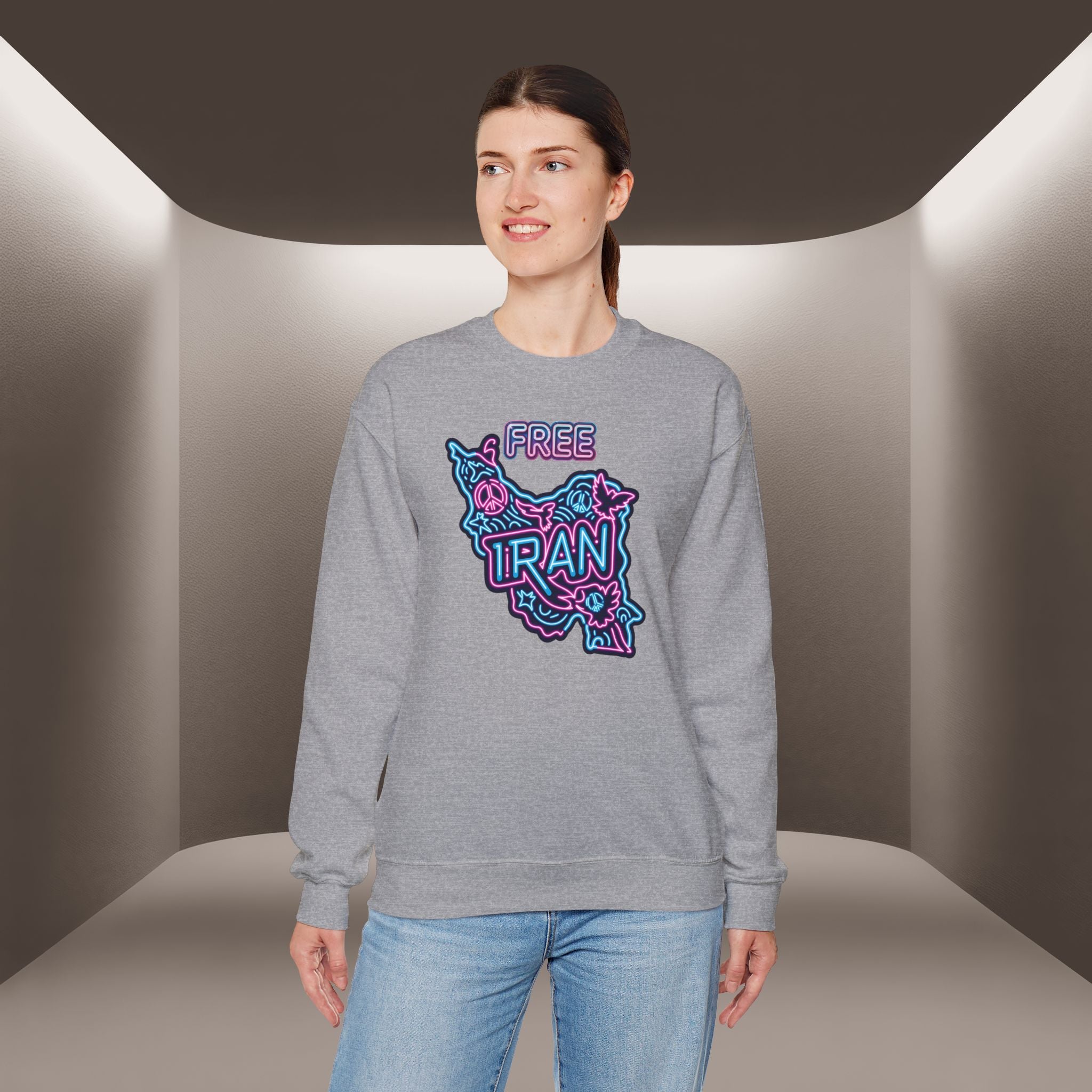 Free Iran Sweatshirt – Neon design, Premium Quality