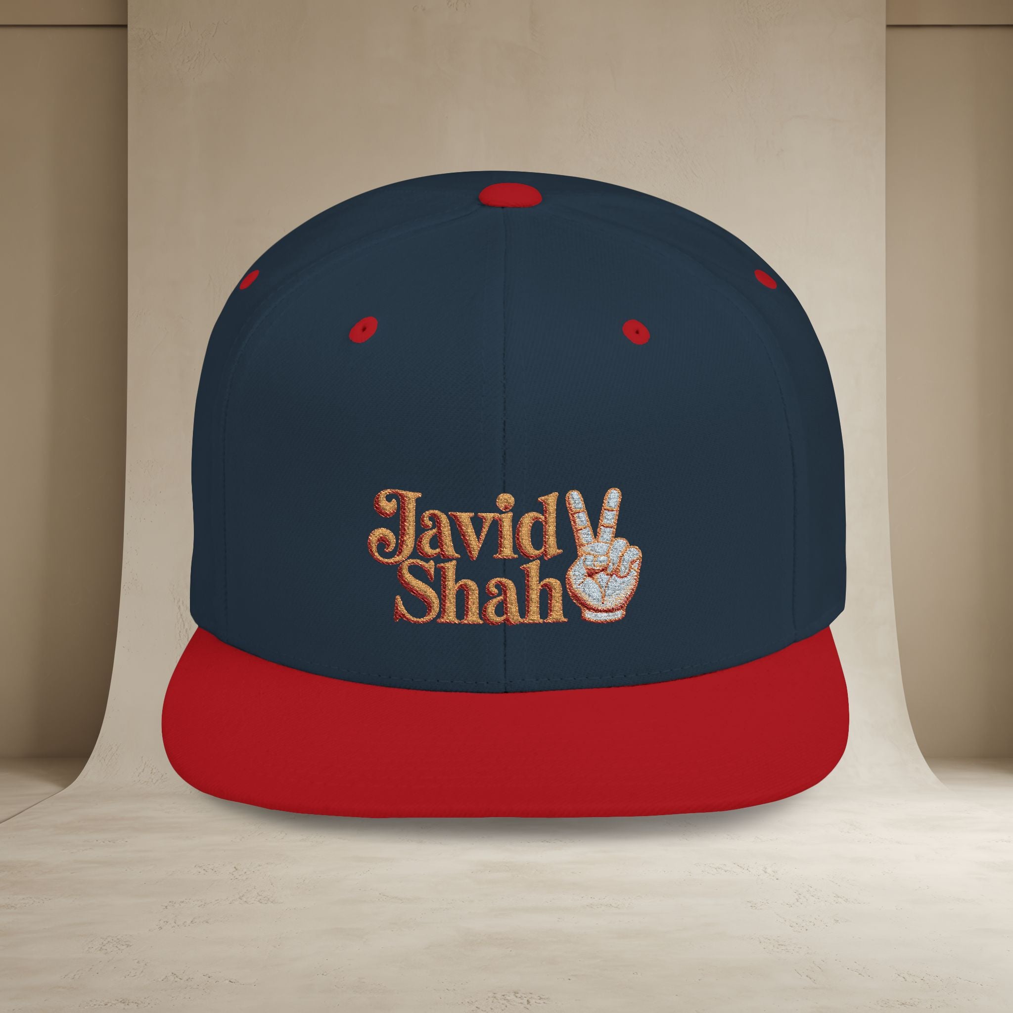 Javid Shah Embroidered Snapback Hat — (GoldoOzi)
