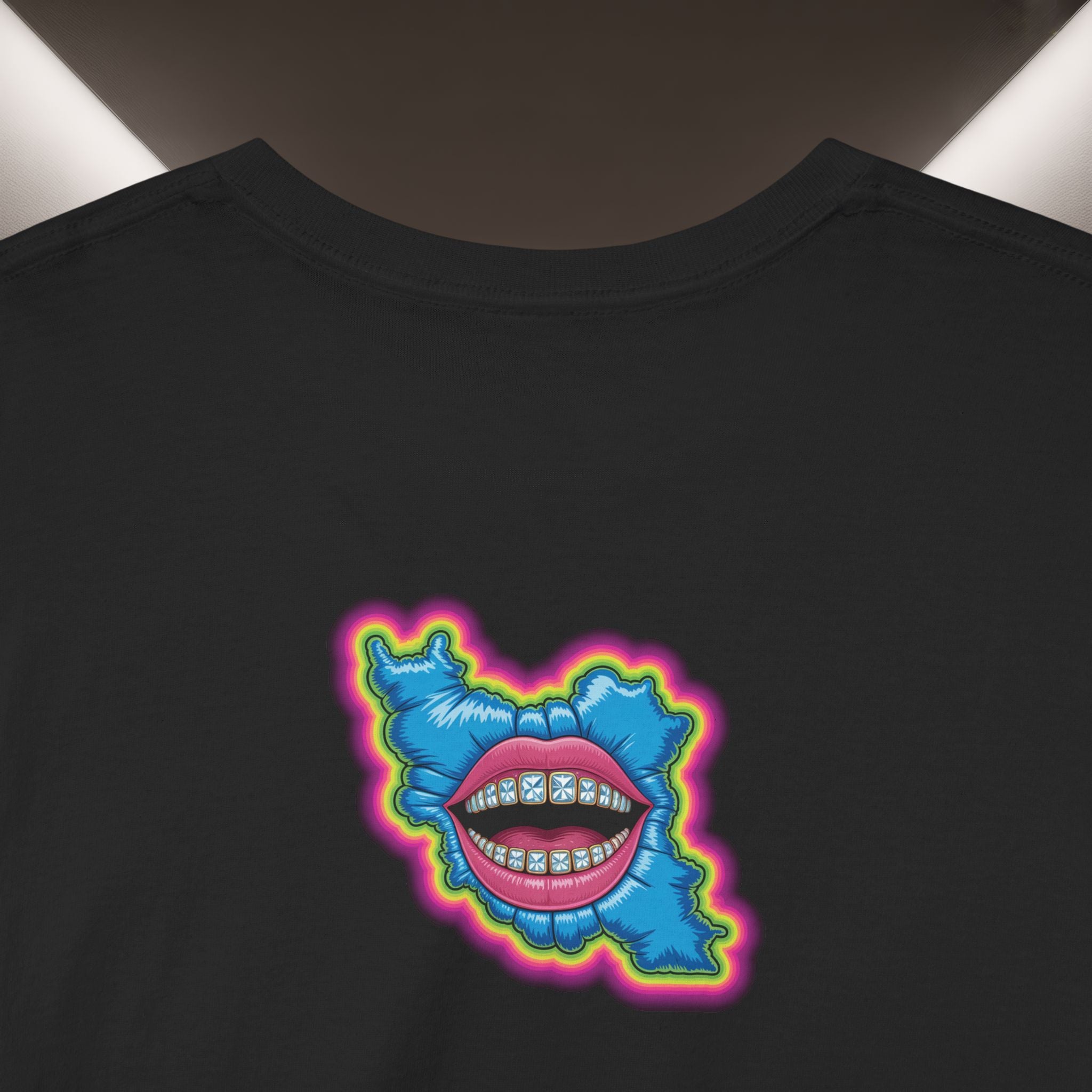 Neon Skull in Iran's map shape T-Shirt — Premium Quality