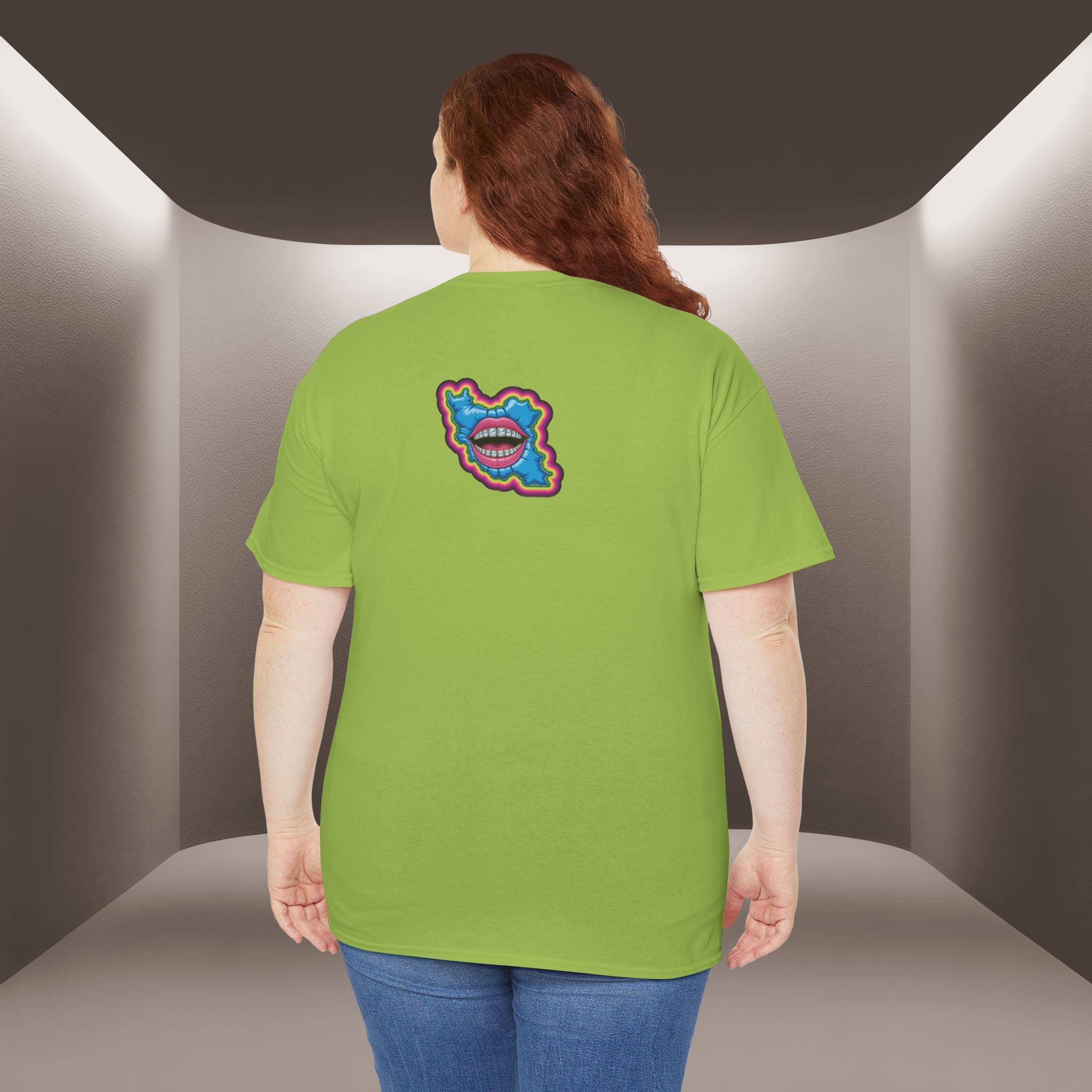 Neon Skull in Iran's map shape T-Shirt — Premium Quality