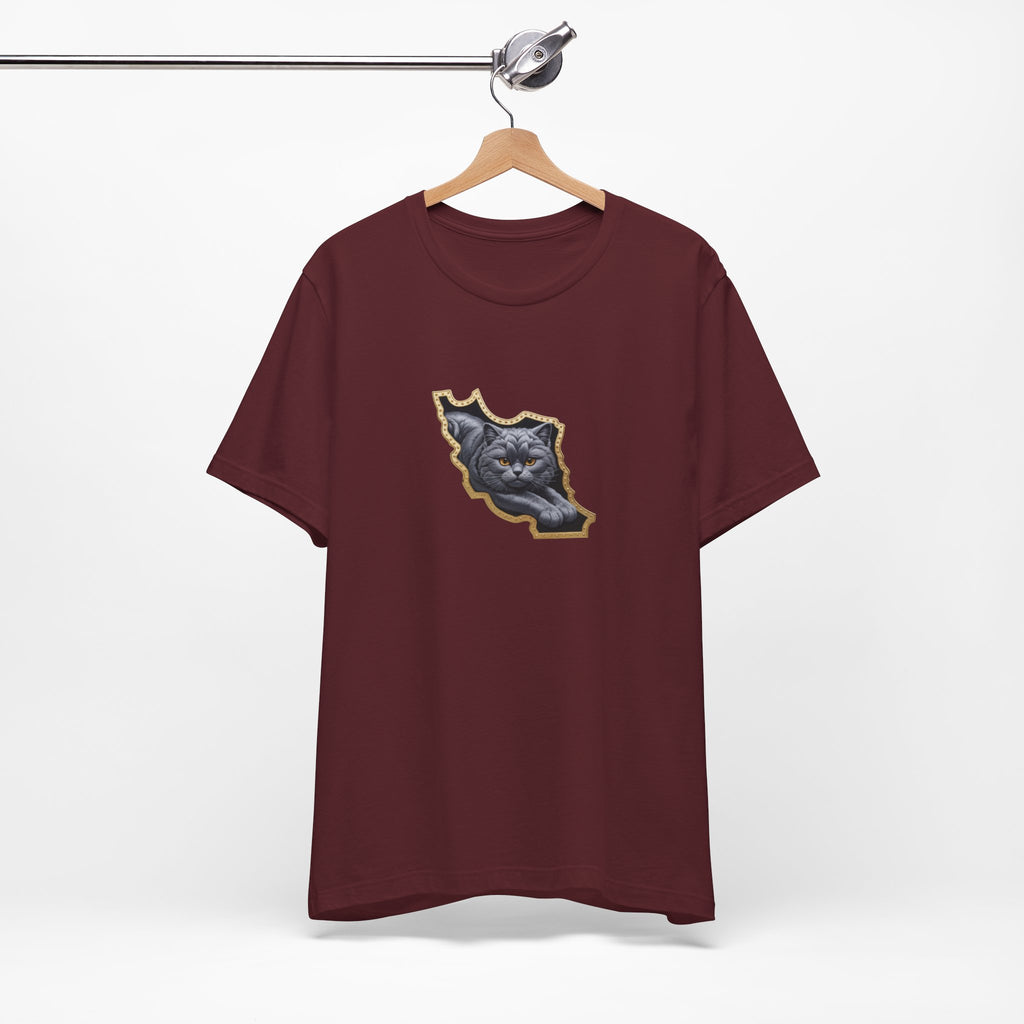Persian Cat in a Persian Map Graphic design- unisex T-shirt- Premium quality