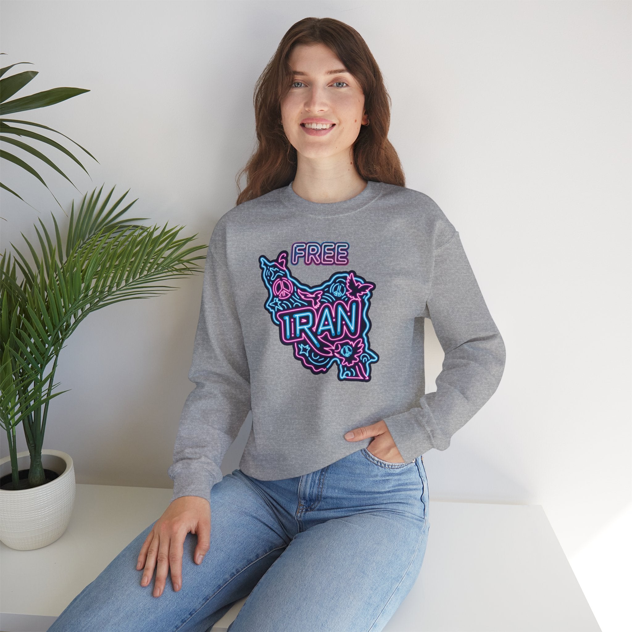 Free Iran Sweatshirt – Neon design, Premium Quality