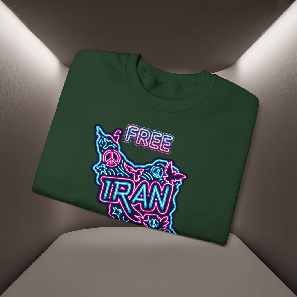 Free Iran Sweatshirt – Neon design, Premium Quality