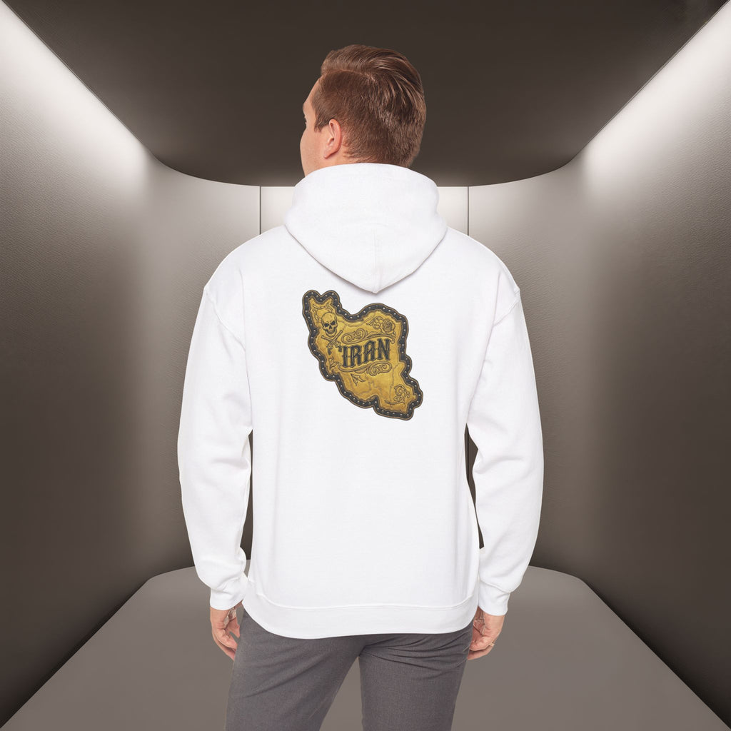Iran's map Patch Unisex Hooded sweatshirt" - Premium Quality