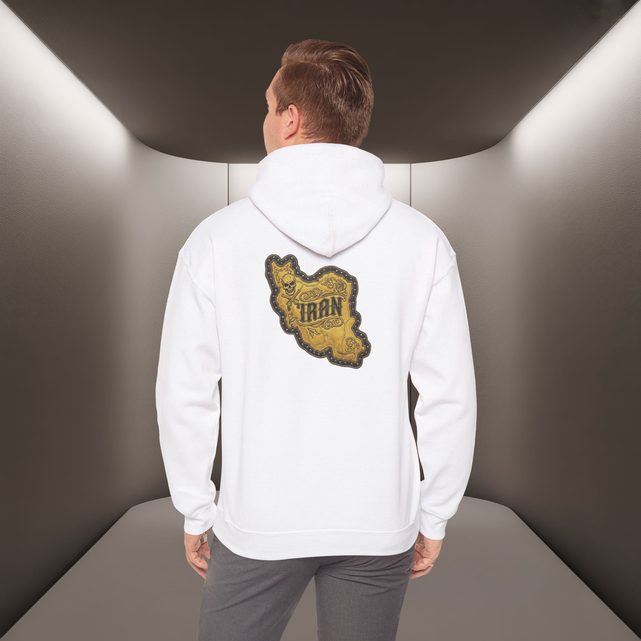 Iran's map Patch Unisex Hooded sweatshirt" - Premium Quality