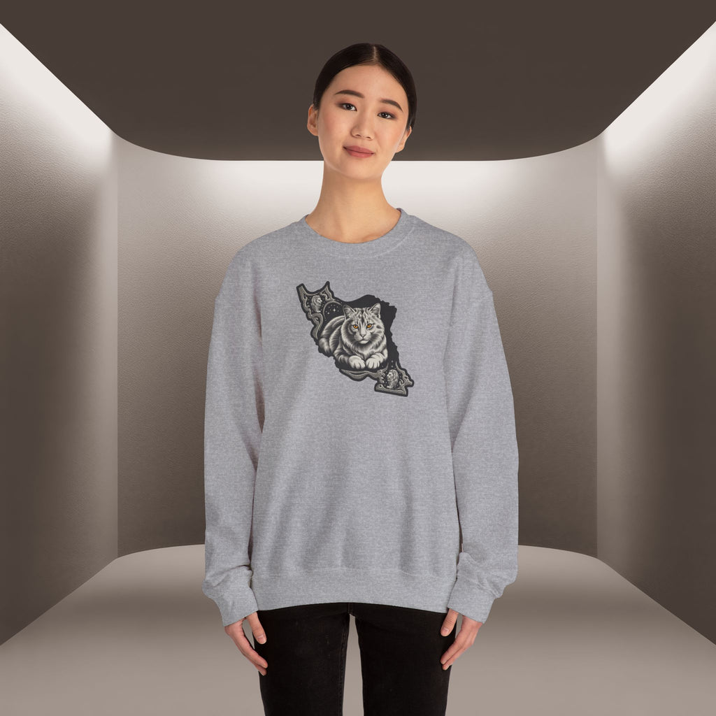 Persian Cat in a Persian Map design- unisex sweatshirt- Premium quality