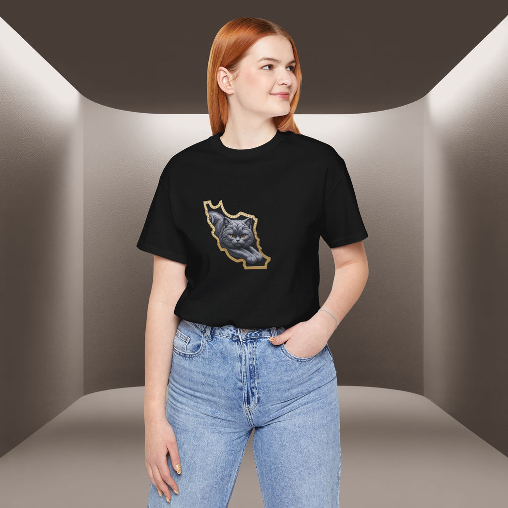 Persian Cat in a Persian Map Graphic design- unisex T-shirt- Premium quality
