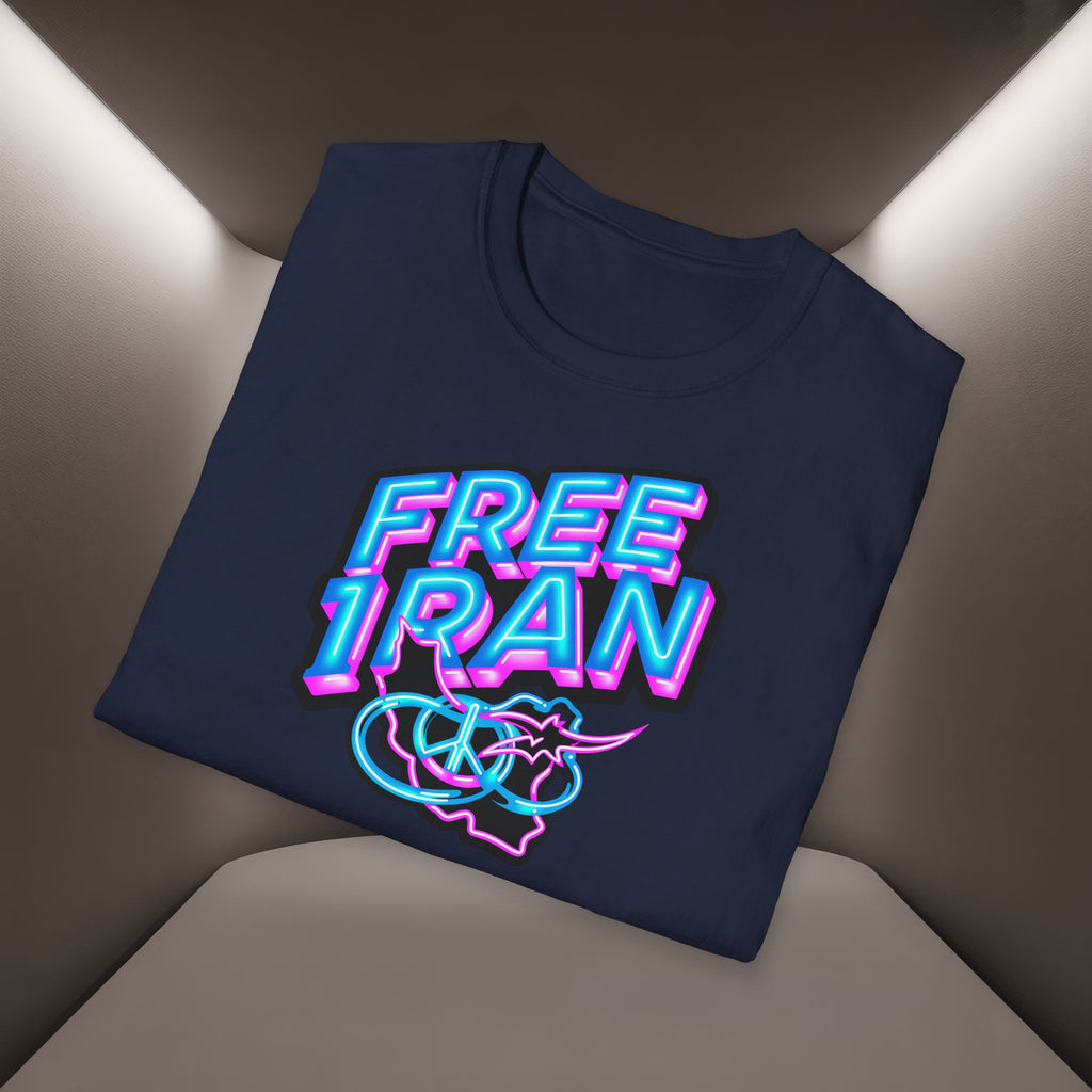 Free Iran T-Shirt — Neon design, Premium Quality
