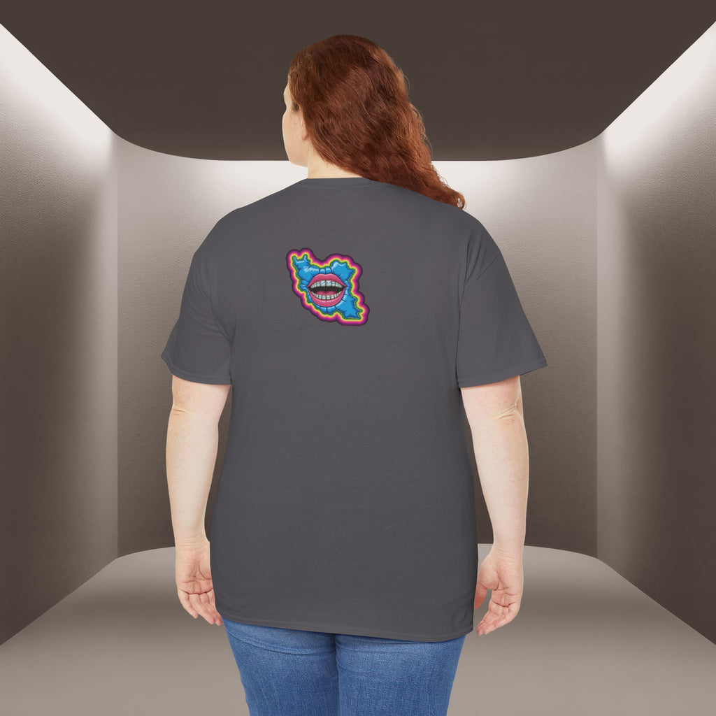 Neon Skull in Iran's map shape T-Shirt — Premium Quality